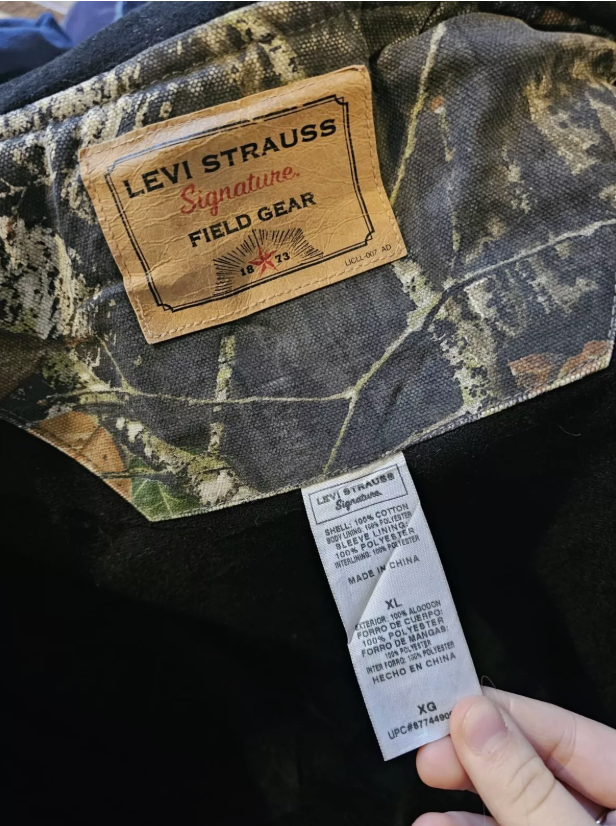 Levi's Camo Signature Field Gear Heavy Weight Jacket Duffle/Coat - XL/Extra Large