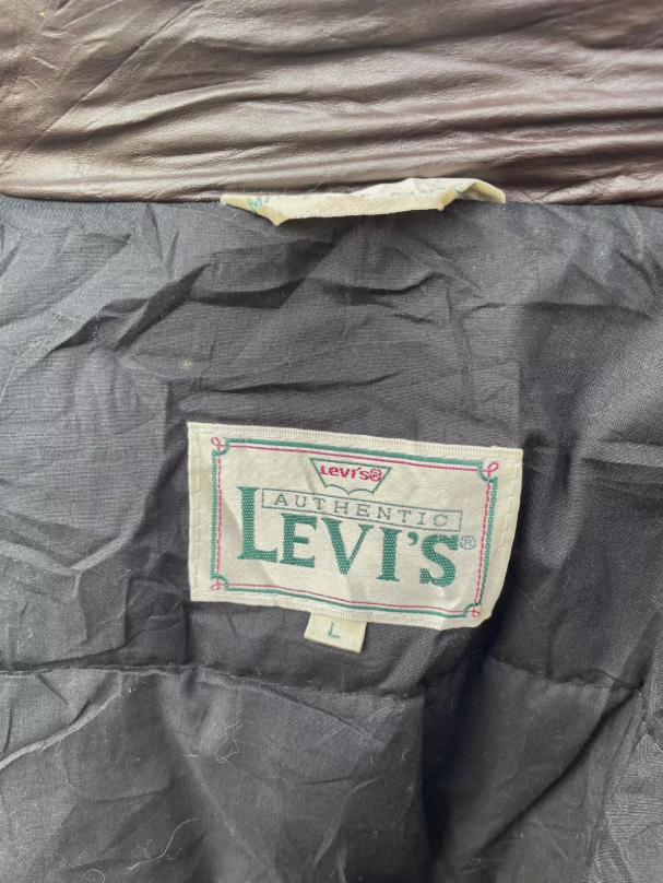 Vintage 80s/90s Levi's Black Bomber/Puffer Insulated Jacket Zip Up - L/Large