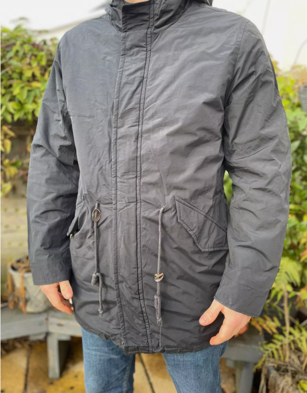 Levi's Black Lightweight Full Zip Hooded Parka Coat/Jacket - M/Medium