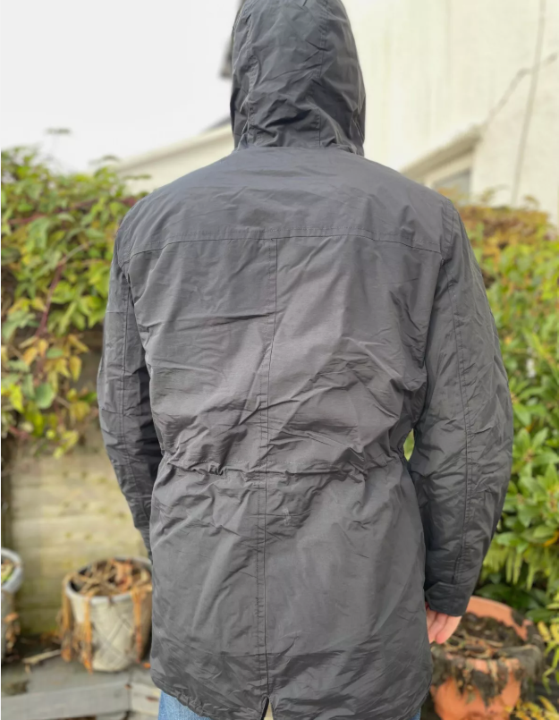 Levi's Black Lightweight Full Zip Hooded Parka Coat/Jacket - M/Medium