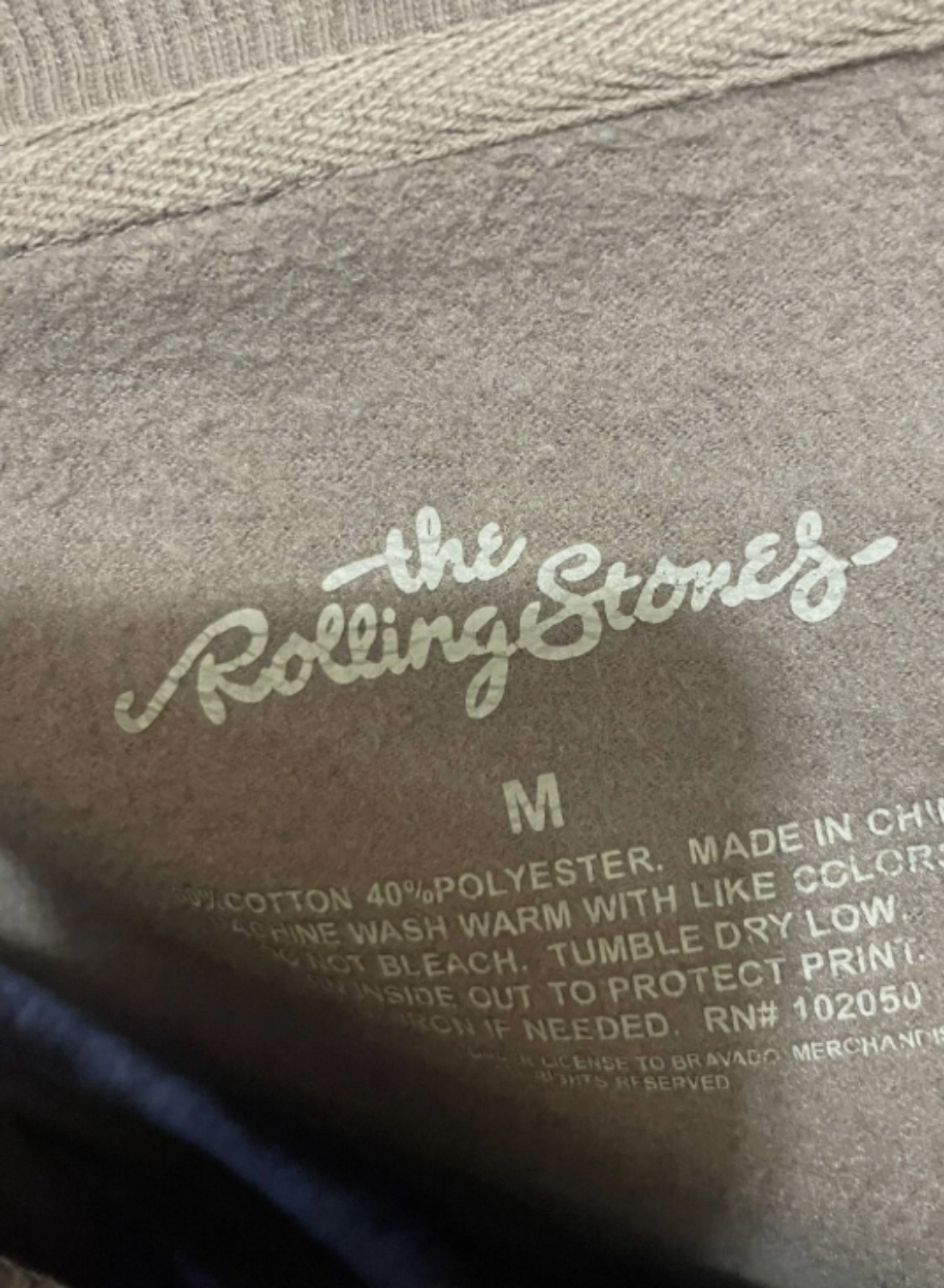 The Rolling Stones Brown/Pink Pullover Sweatshirt Jumper Pullover - M/Medium