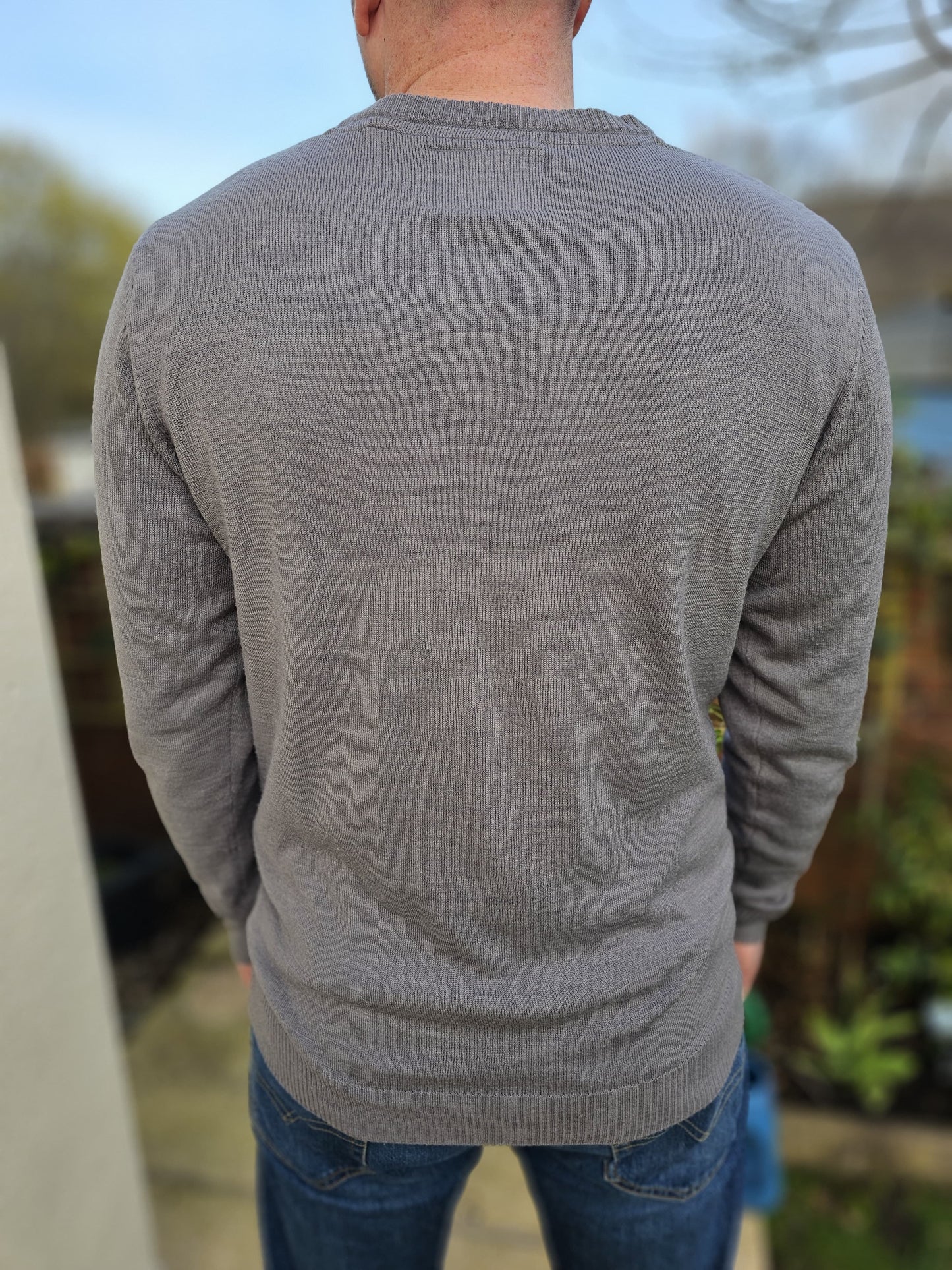 Airwalk Grey Knitted Style Pullover Sweater Jumper - L/Large