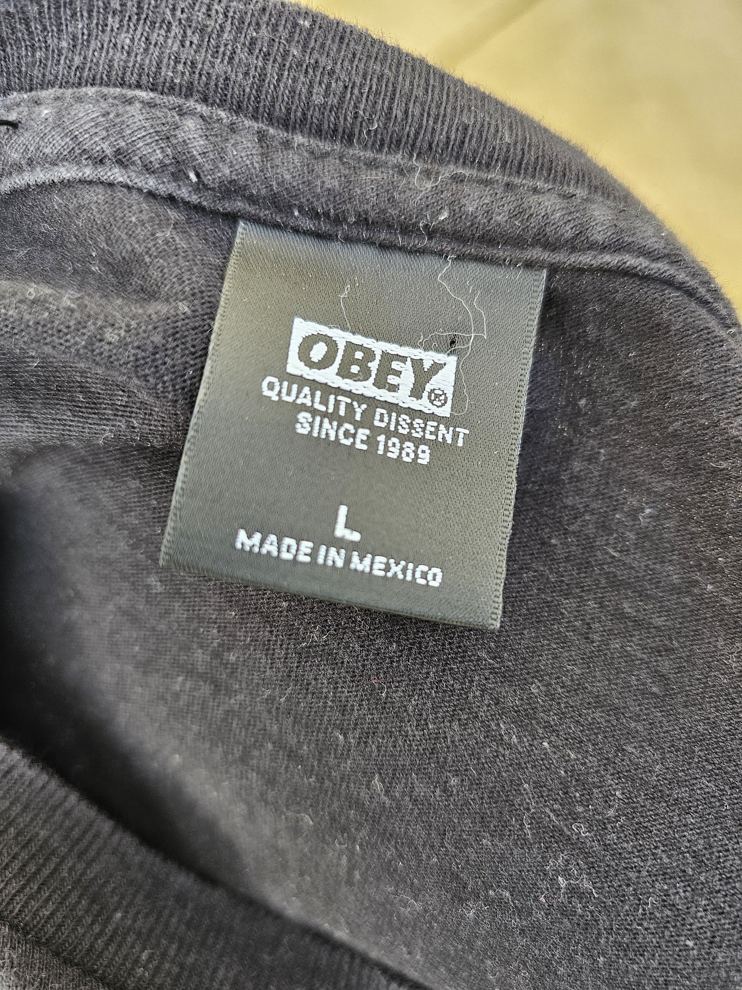 Awesome Obey Devil Black Long Sleeve Tee T-Shirt Top - L/Large