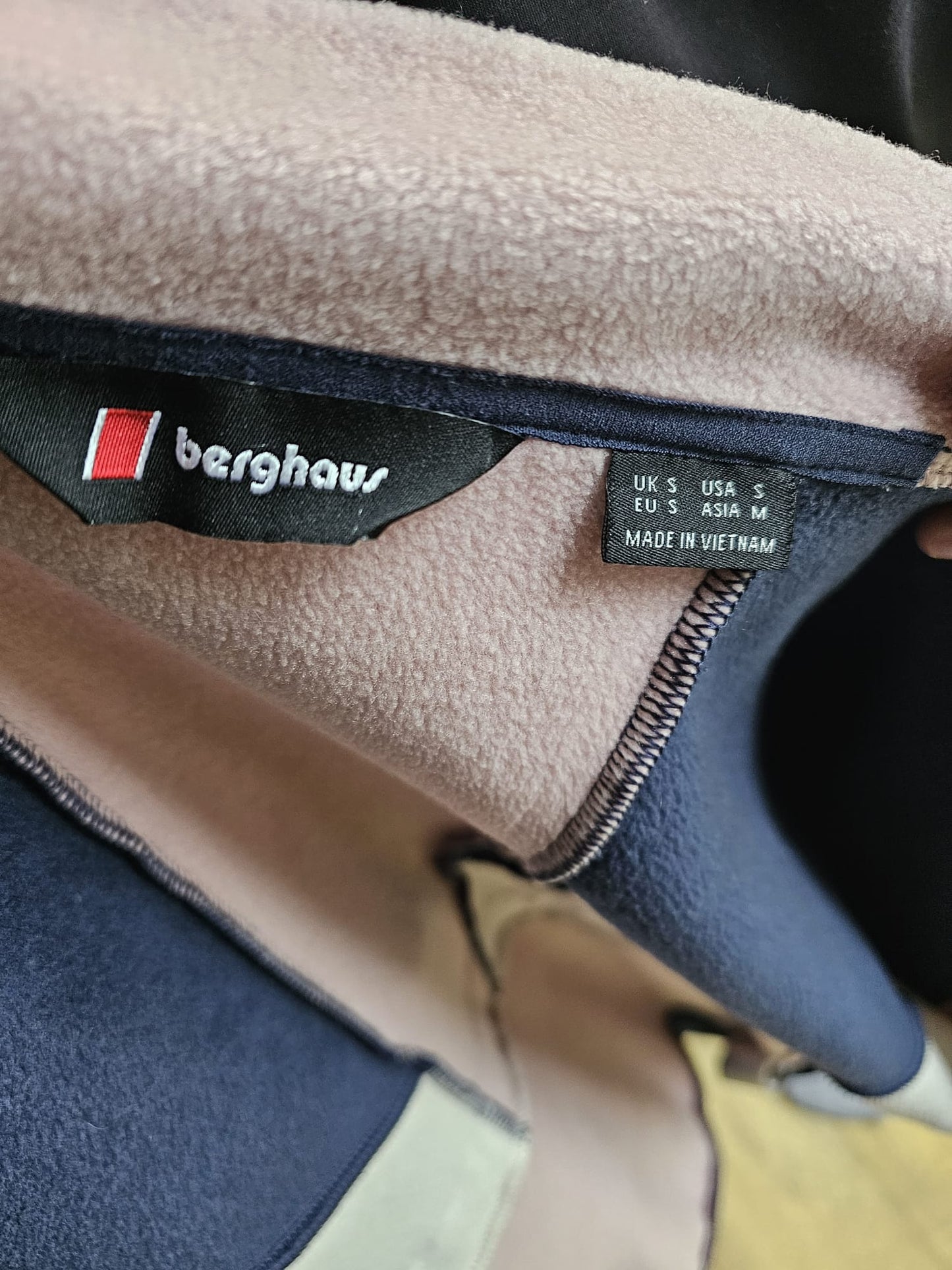 Berghaus Unisex Full Zip Tramantana Fleece Jacket Pink/Navy - S/Small M/Medium