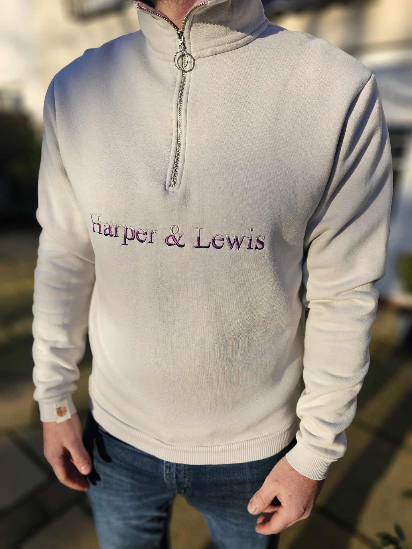 Harper & Lewis Pullover 1/2 Zip Jumper Sweatshirt - L/Large