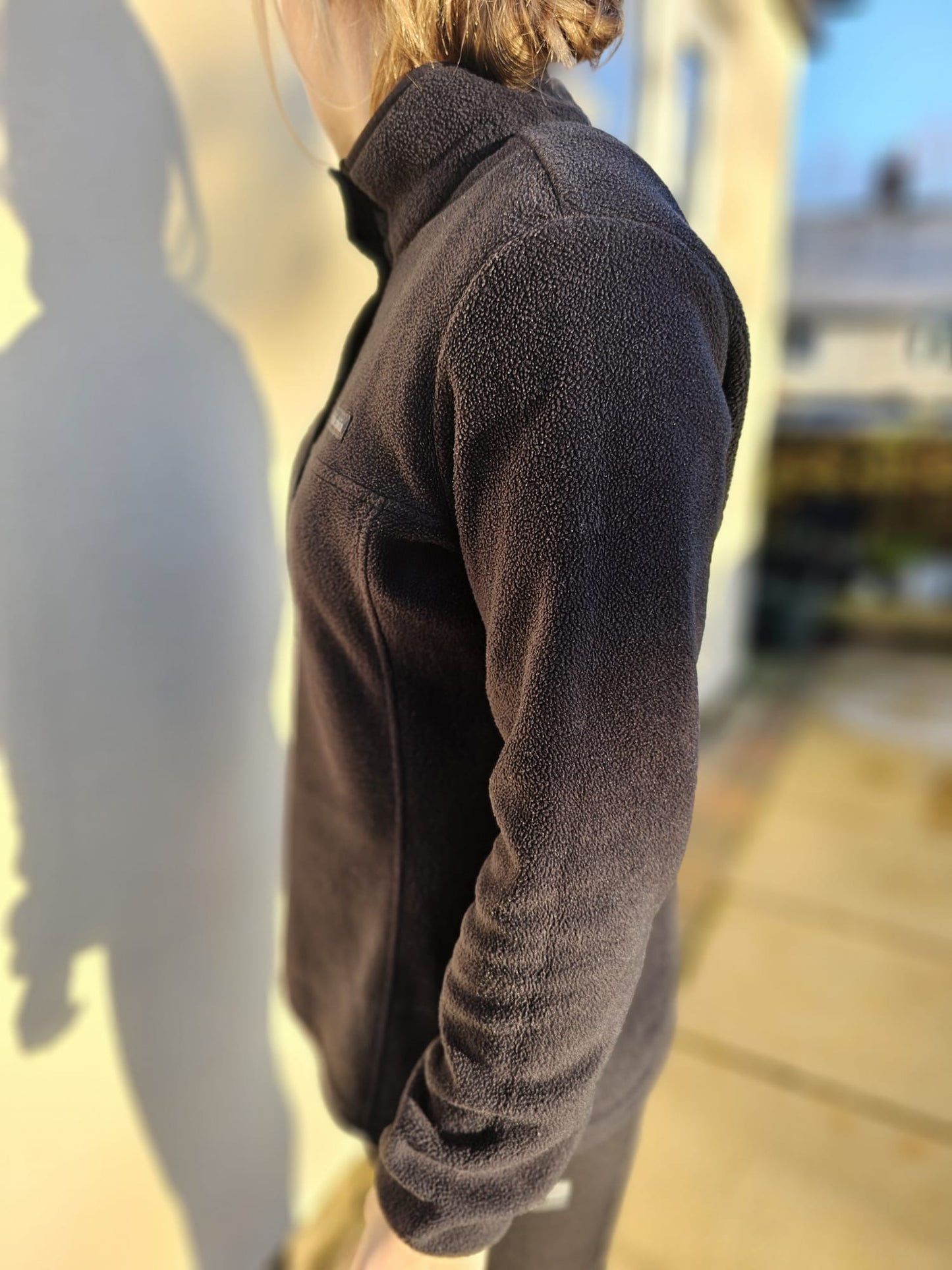 Womens Columbia Double Black Pullover Snap Button Fleece Jumper - M/Medium