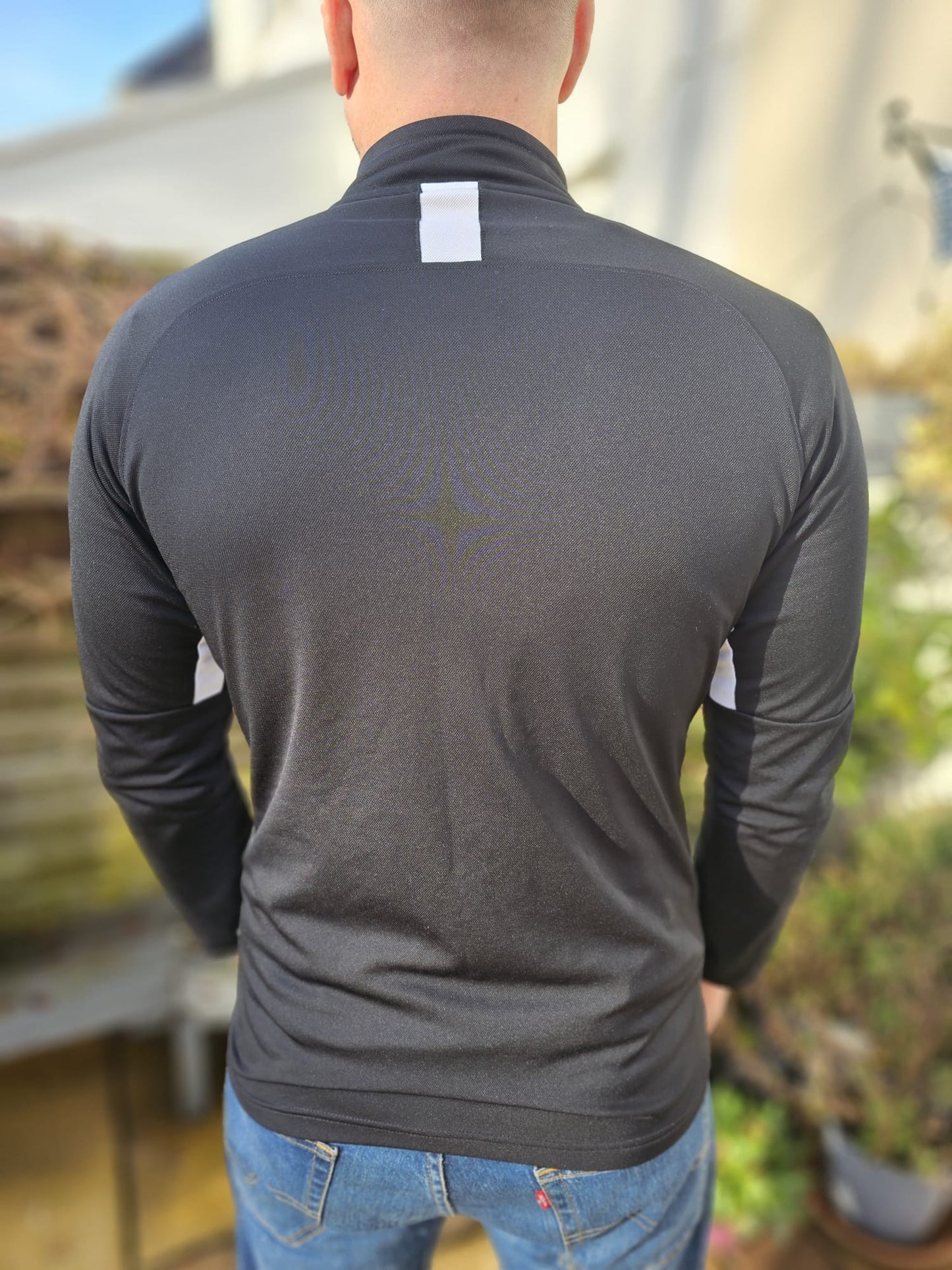 Nike Dri-Fit Black Embroidered Tracksuit Trackie Jacket - M/Medium