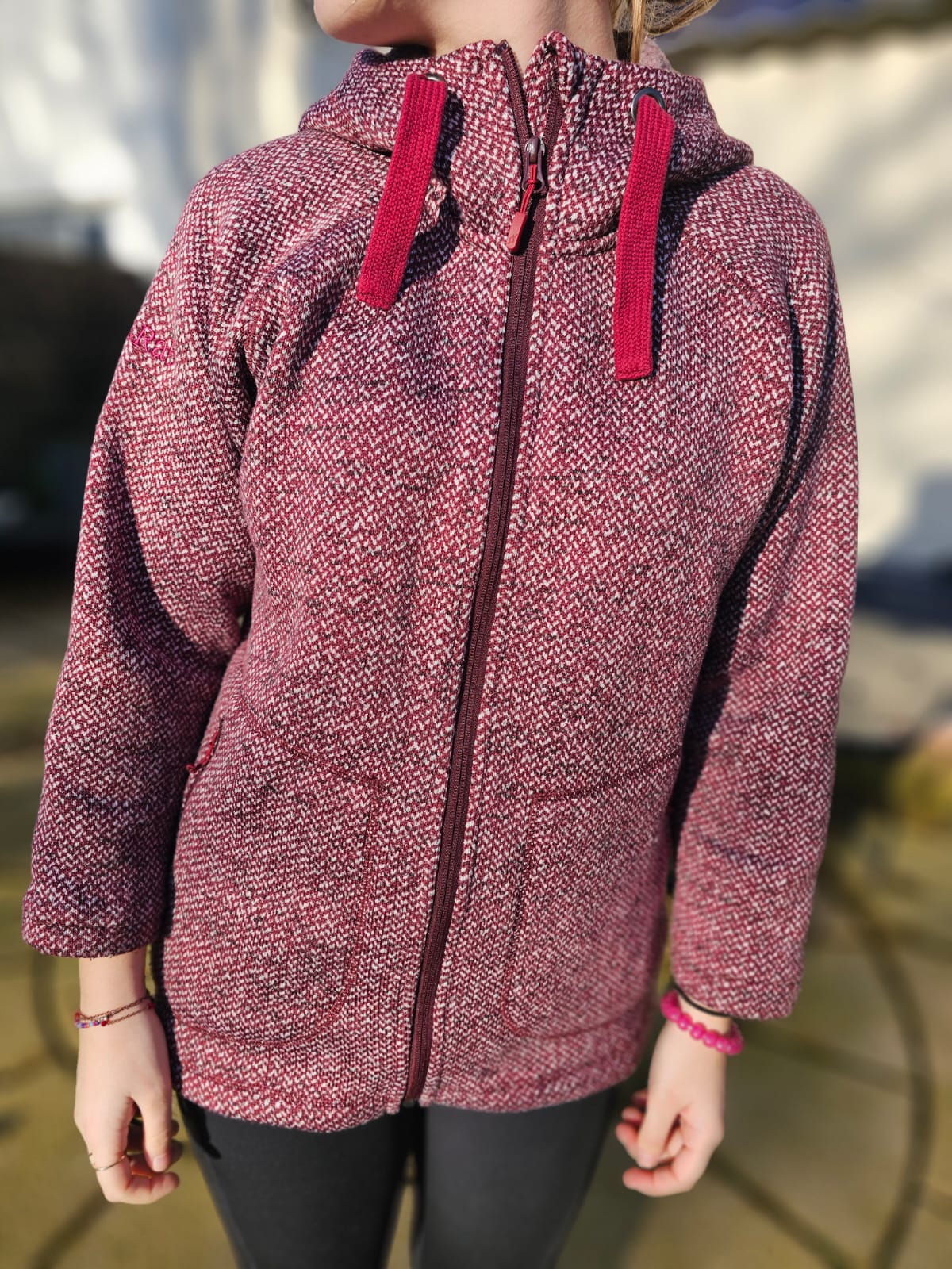 Rab Amy Rioja/Red/Burgundy Full Zip Fleece Hooded Jacket - UK 14