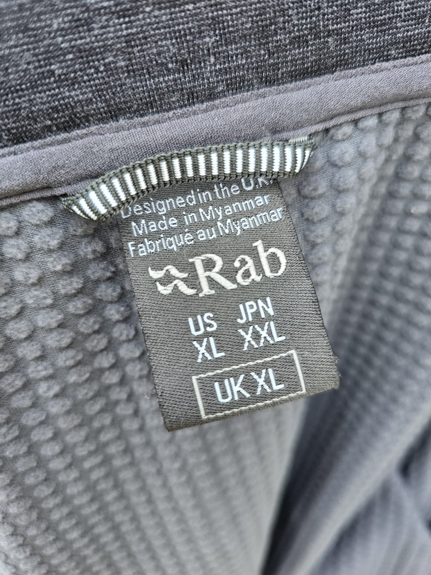 Rab Full Zip Thermic Grey Fleece Jacket - XL/Extra Large