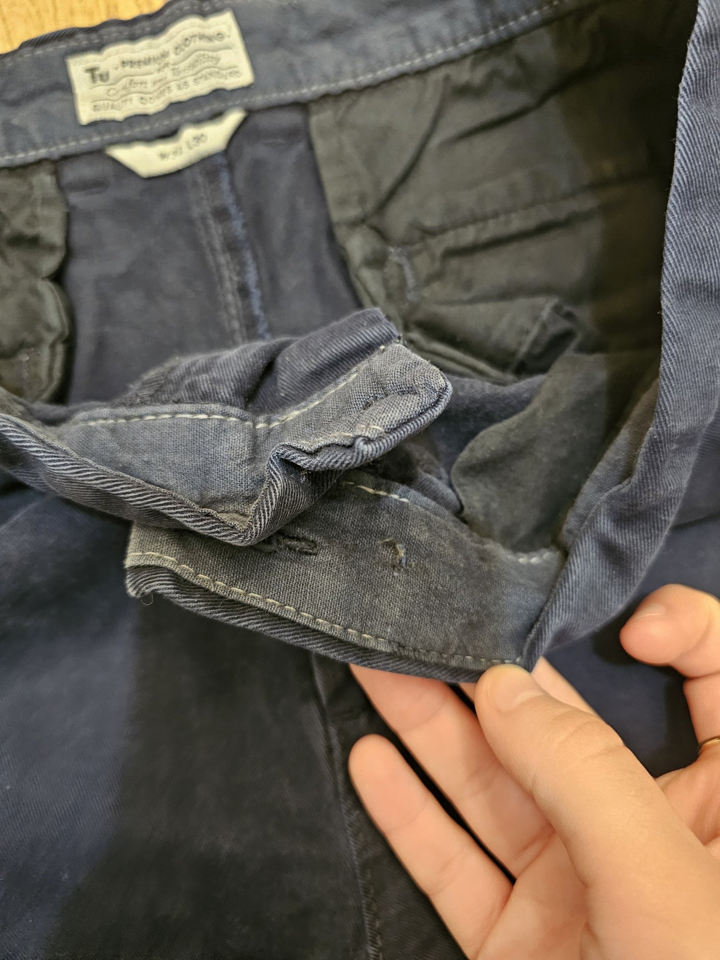 TU Premium Clothing Navy Chinos - W32/28L