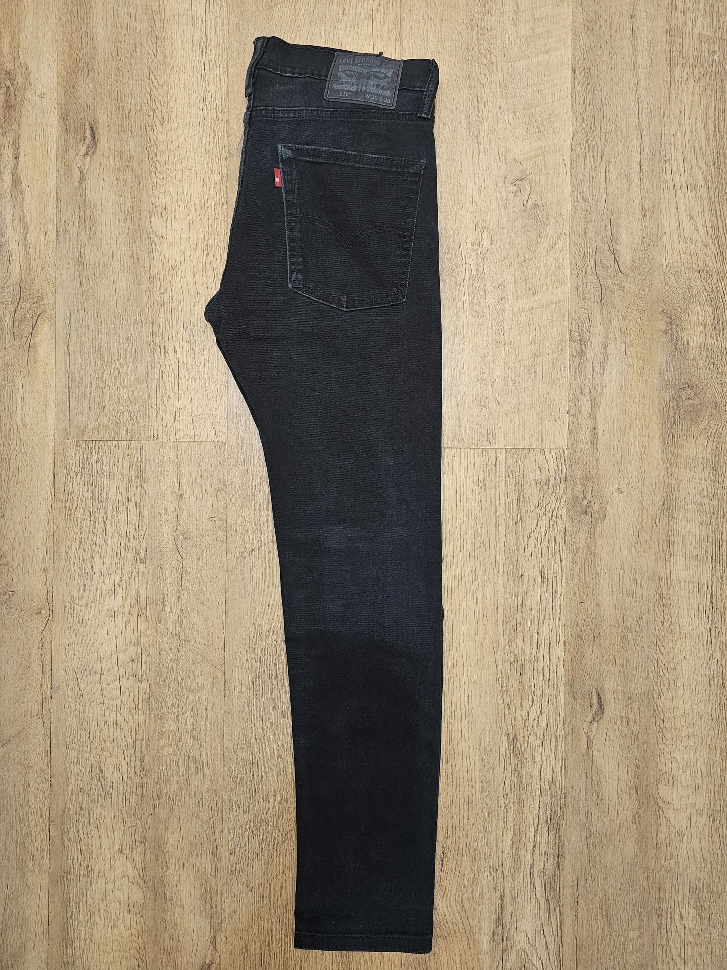 Levi's Black Ripped Jeans 501 Skinny Fit - W31/28L