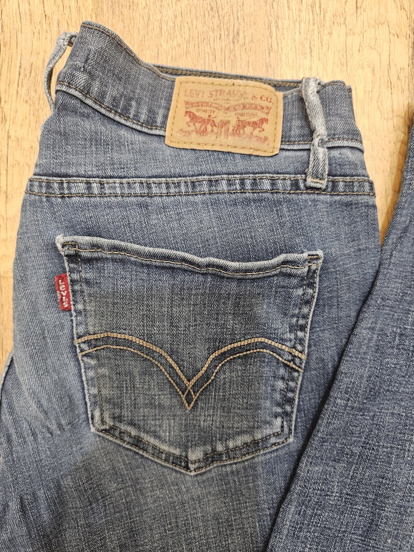 Levi's Womens Blue Jeans 514 Skinny Fit - W29/31L (C. UK 12)