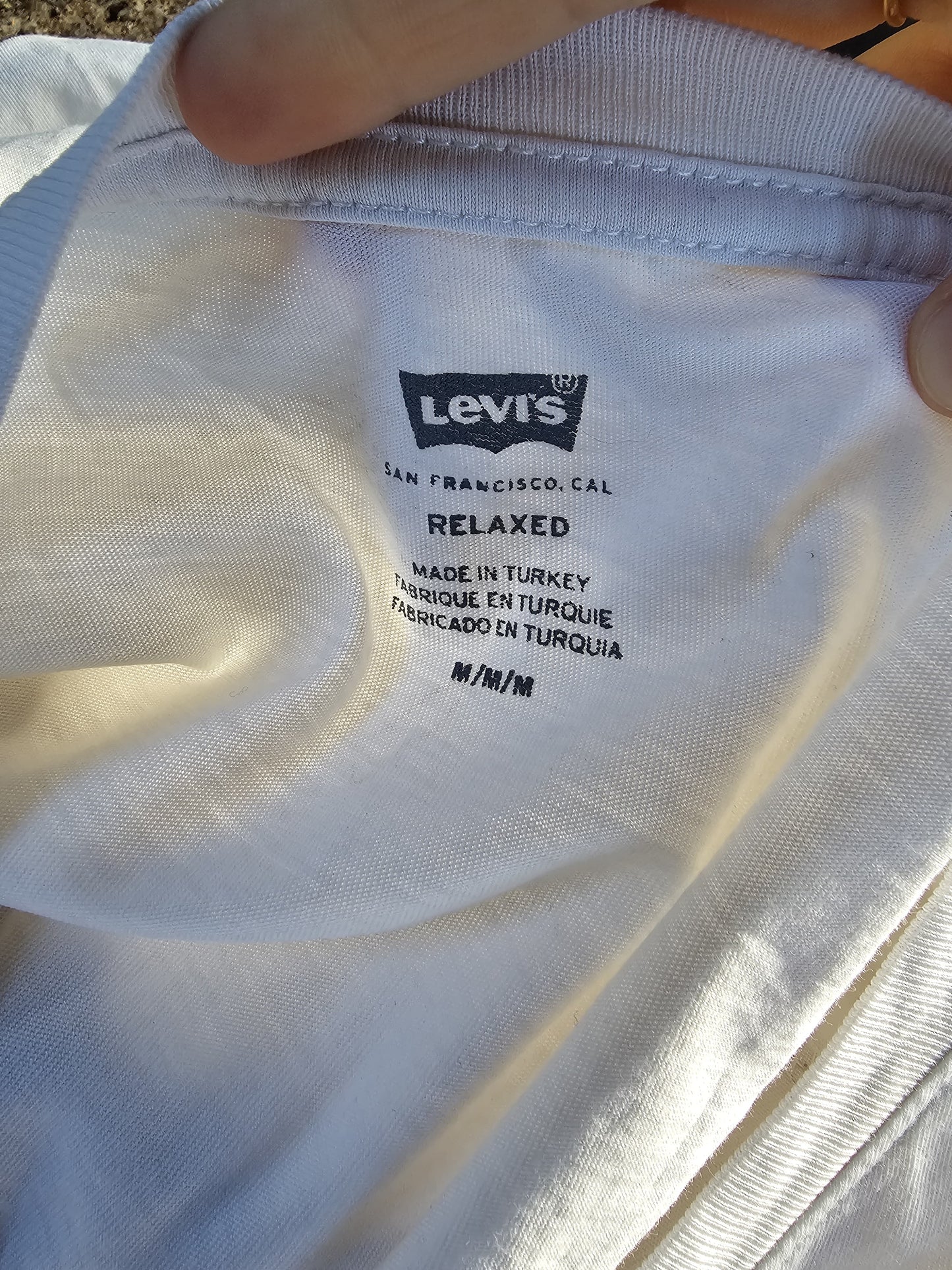 Mens Levi's White Short Sleeve Ice Cream Sundae Print T-Shirt - M/Medium