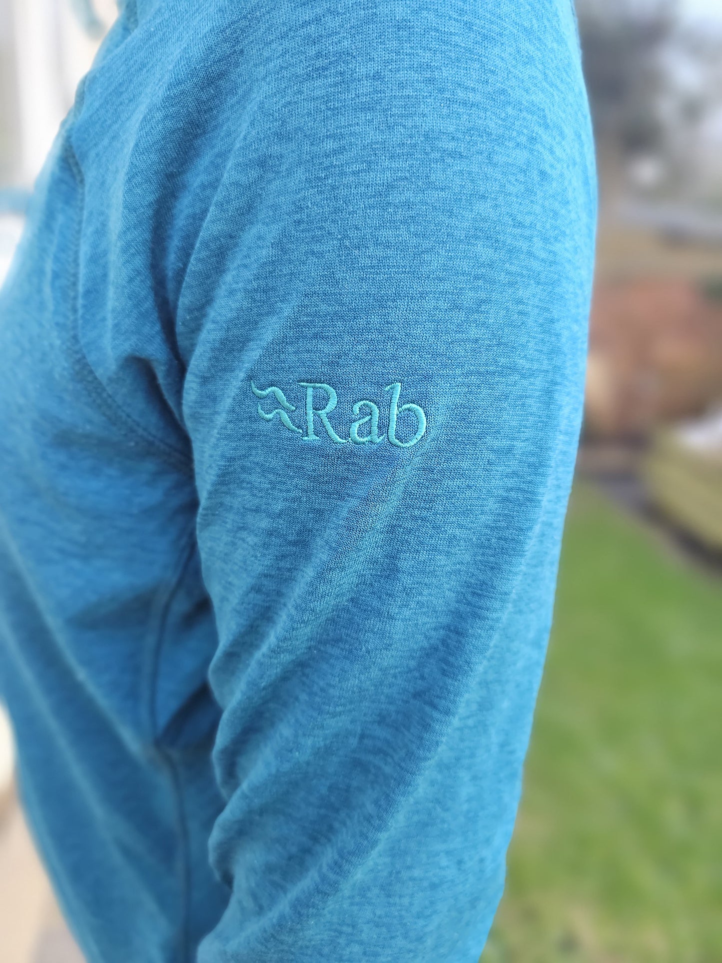 Rab Blue/Turquoise Pull Over Mid Layer1/2 Zip Fleece Jumper - UK 14