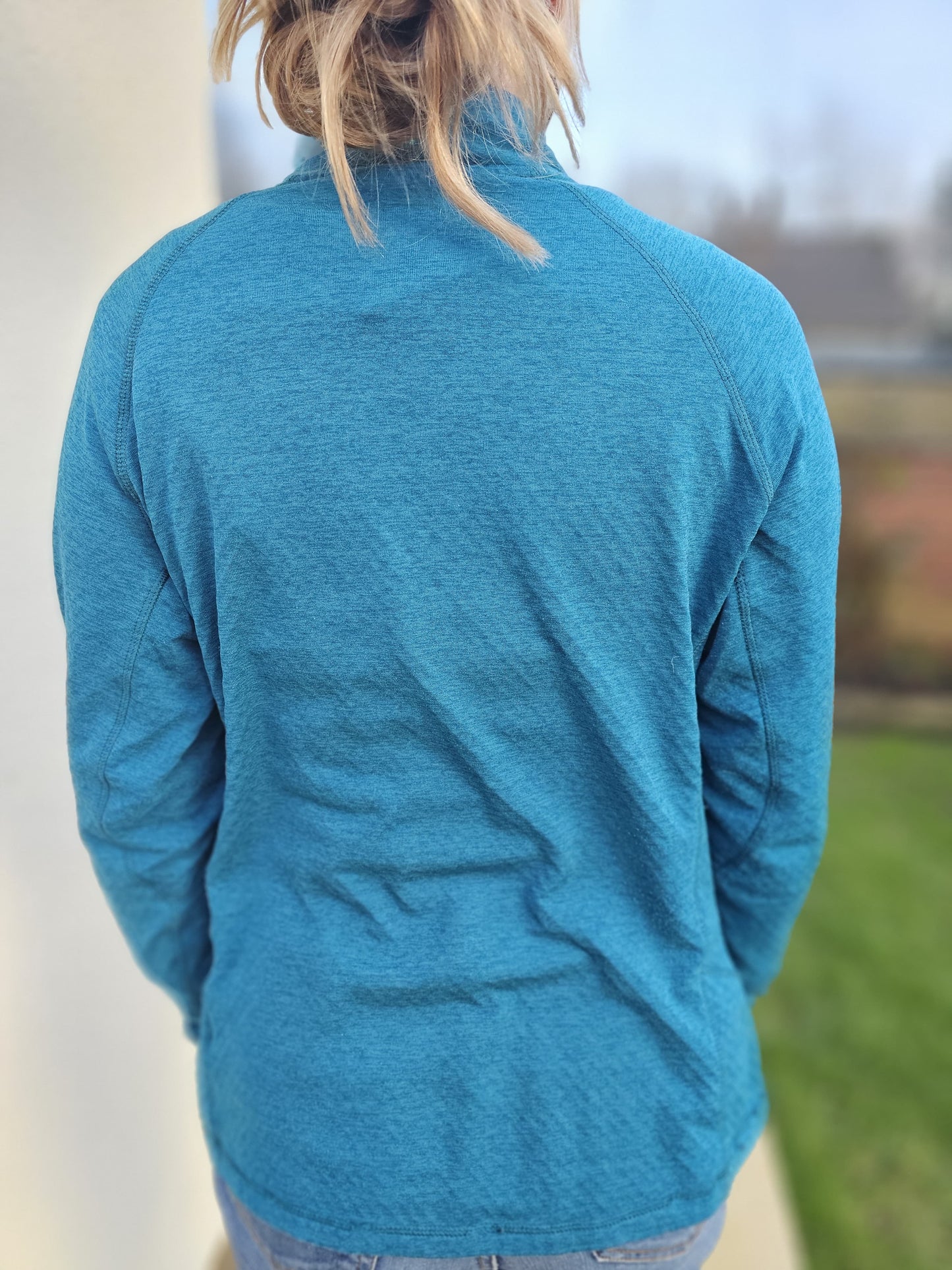 Rab Blue/Turquoise Pull Over Mid Layer1/2 Zip Fleece Jumper - UK 14