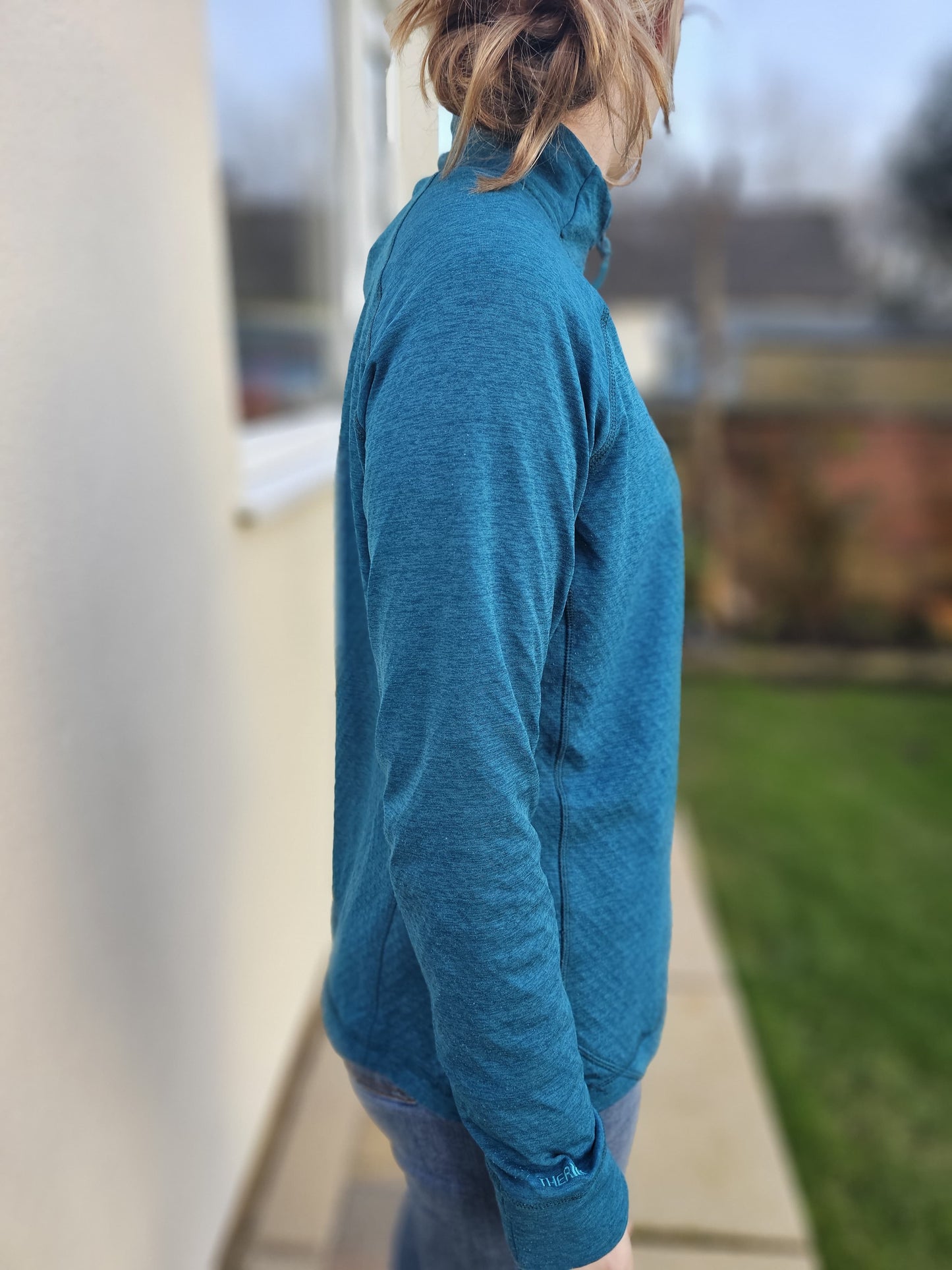 Rab Blue/Turquoise Pull Over Mid Layer1/2 Zip Fleece Jumper - UK 14