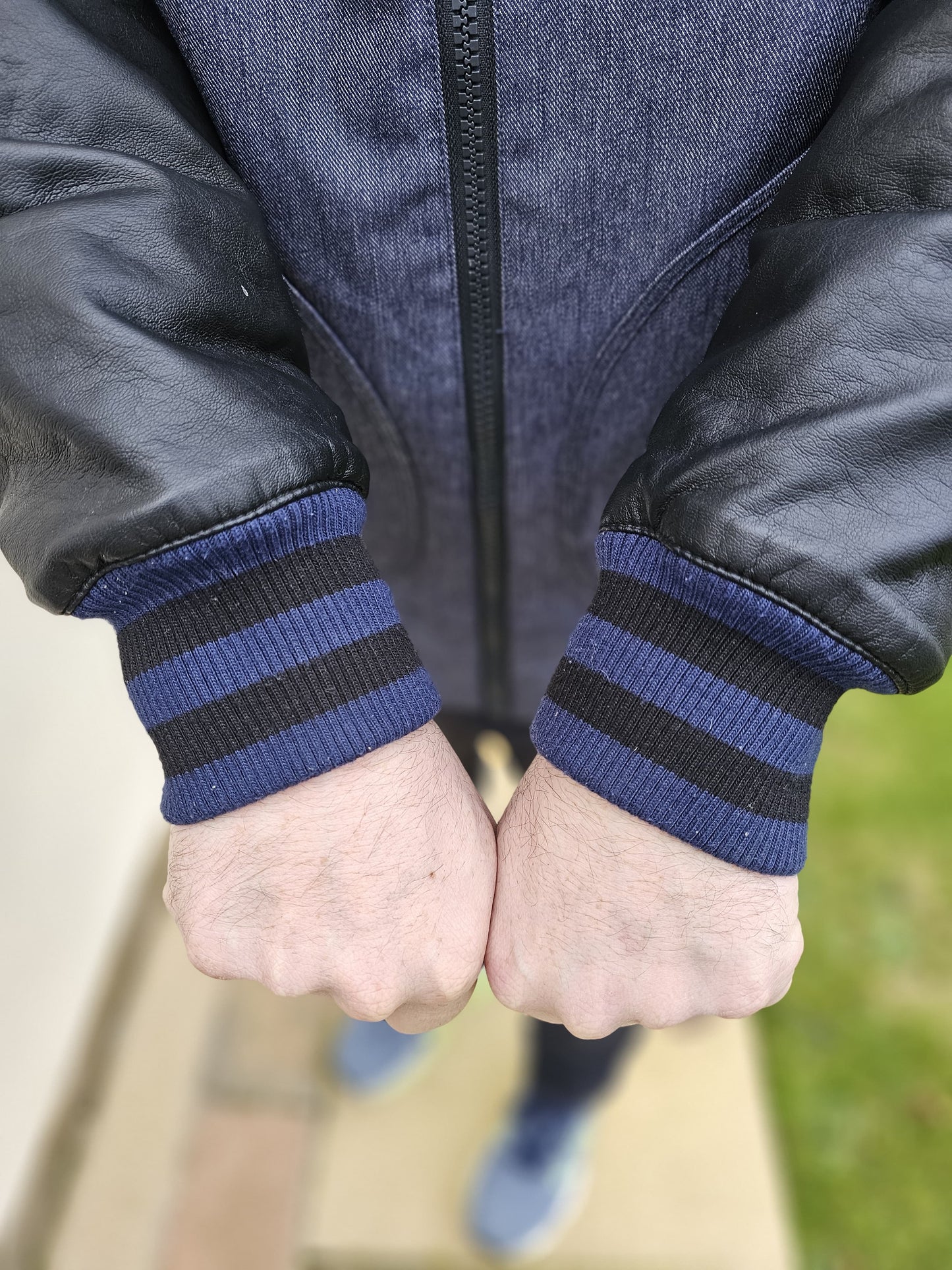 Awesome VANS Blue/Black Full Zip Hooded Coat/Jacket - M/Medium