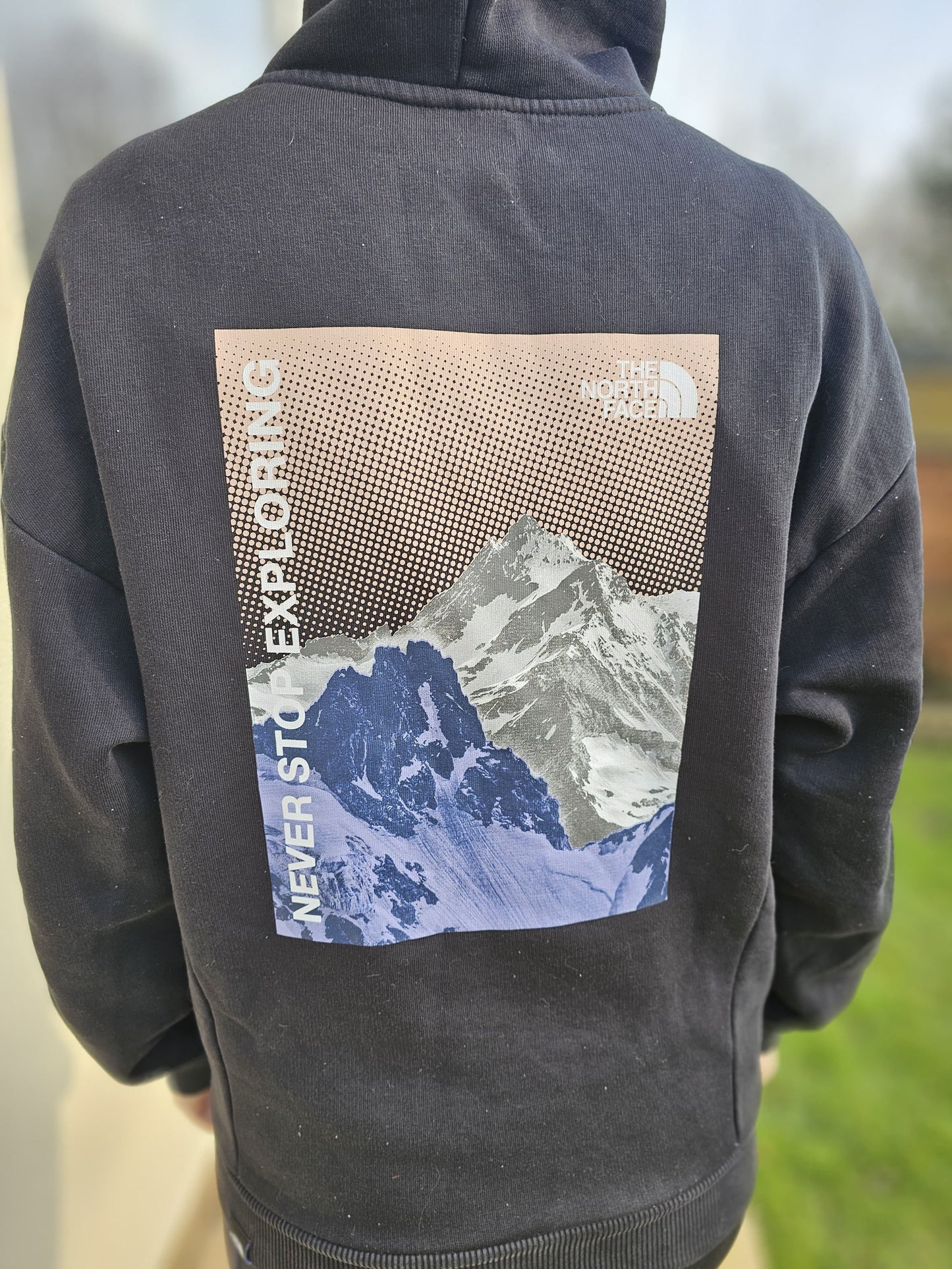 The North Face Womens Black Mountain Printed Hoodie - M/Medium