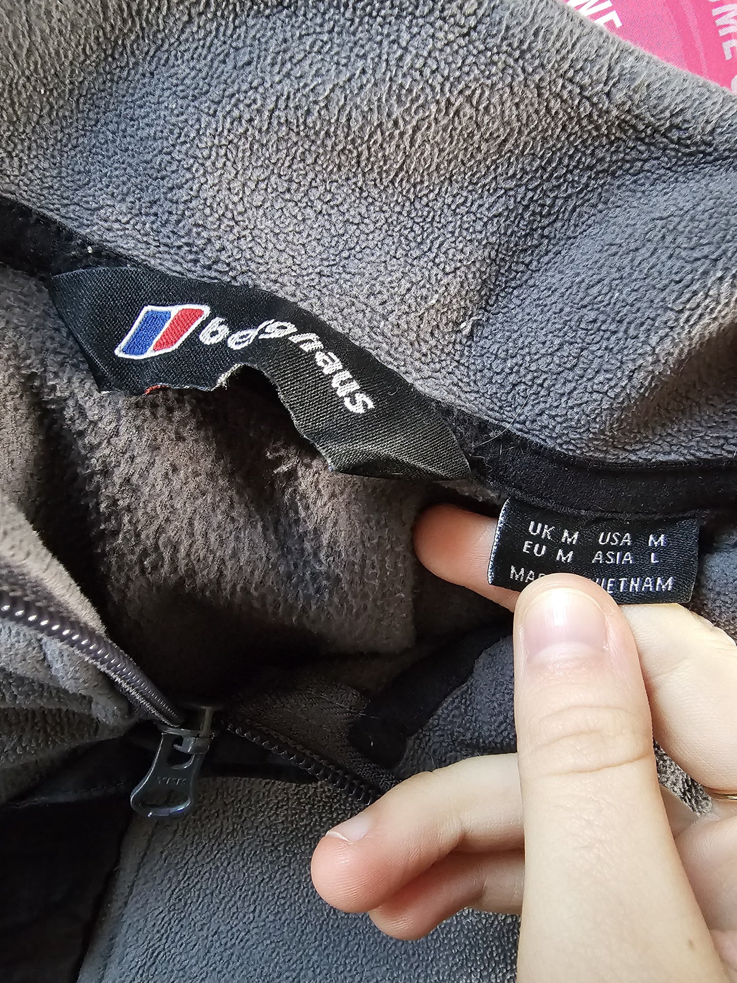 Berghaus Grey/Black Polartec Aslam 1/2 Zip Fleece Fleece Jumper - M/Medium