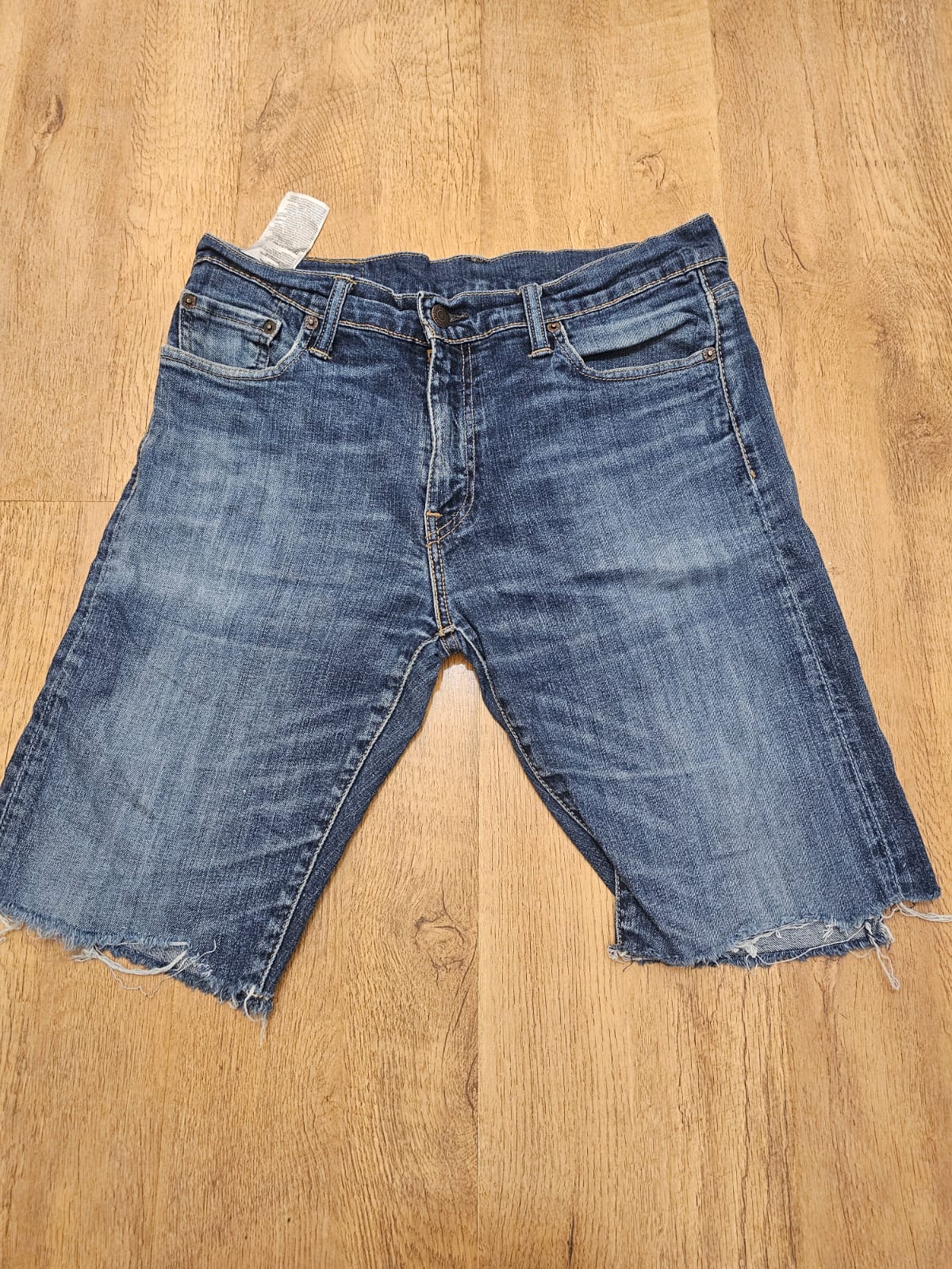Levi's Blue Jeans Shorts Jorts 504 Regular Straight Fit- W32/11L