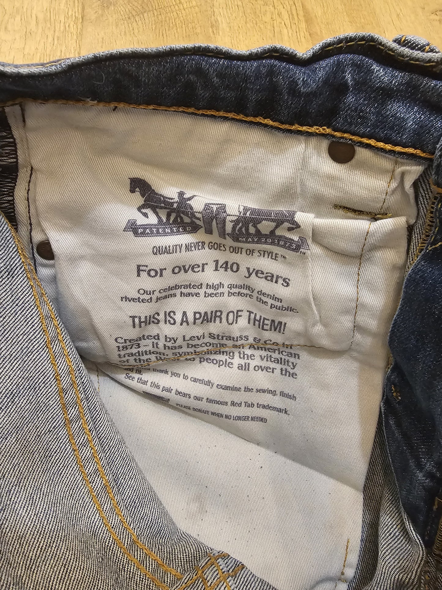 Levi's Blue Jeans Shorts Jorts 511 Slim Fit - W30/11L