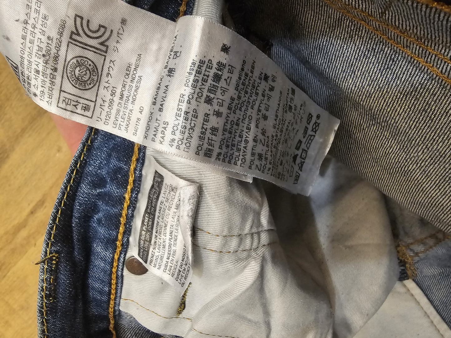 Levi's Blue Jeans Shorts Jorts 511 Slim Fit - W30/11L