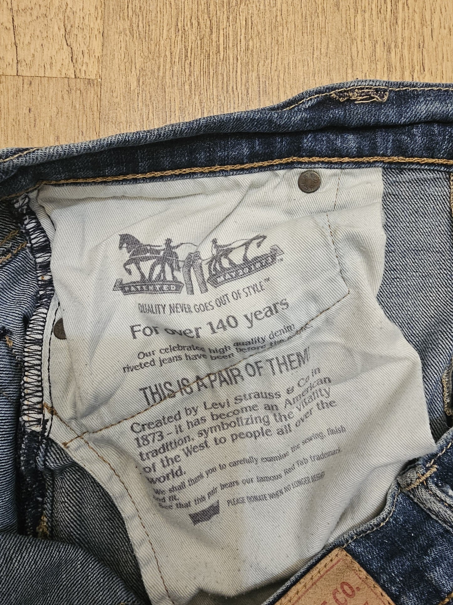 Levi's Blue Jeans 504 Straight Fit - W33/30L