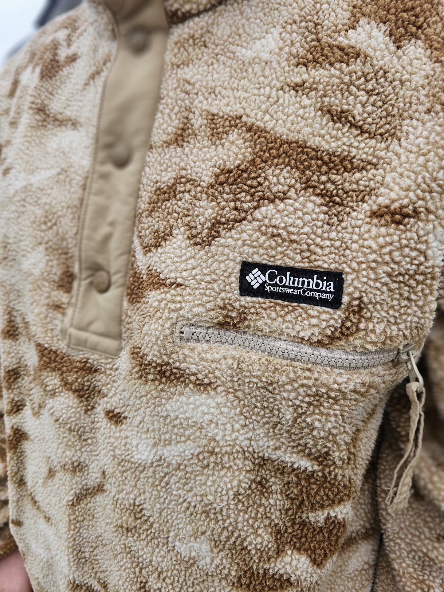 Columbia Unisex Sand Camo Desert Pullover Fleece Jumper - XL/Extra Large