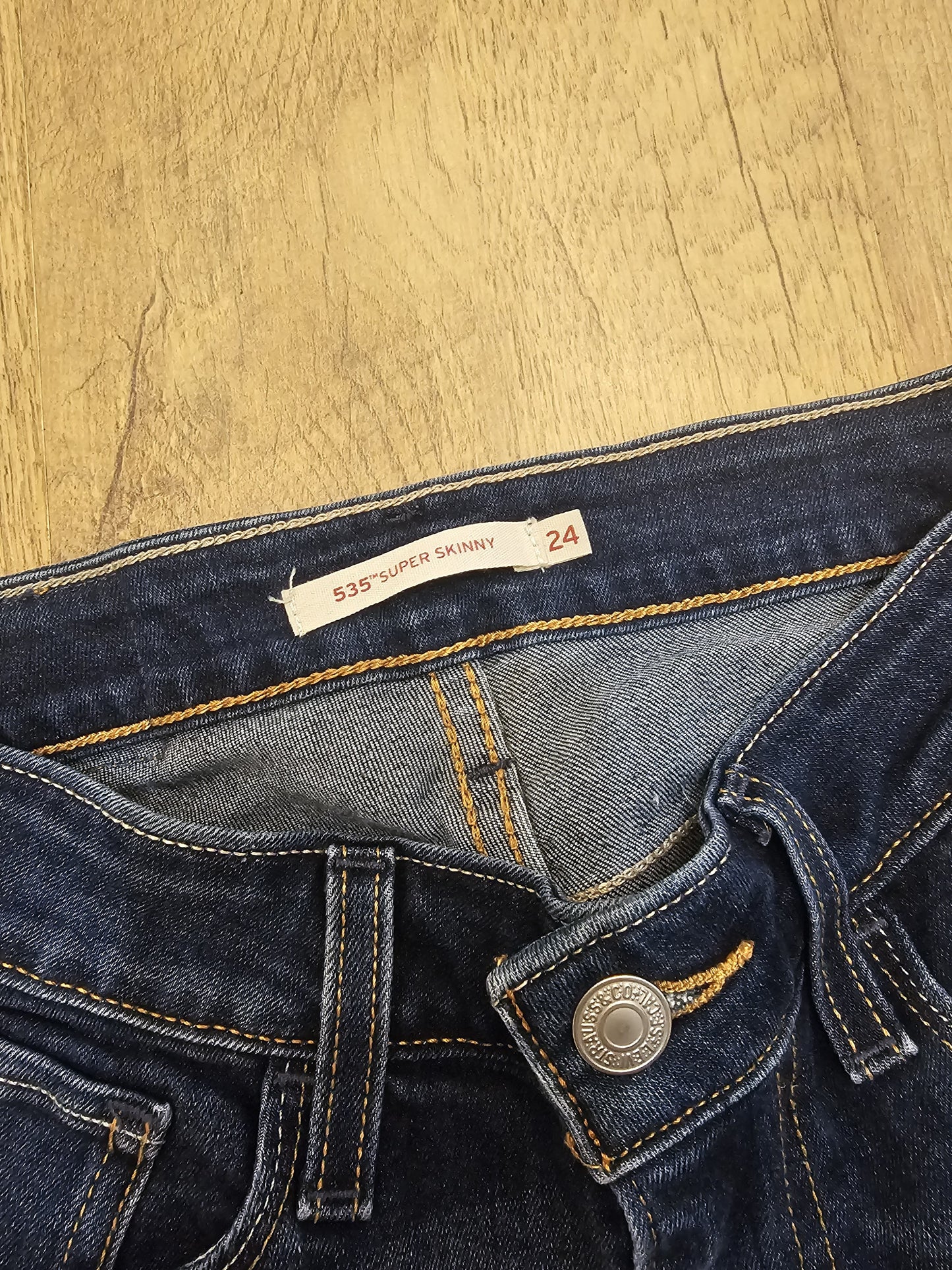 Levi's Womens Blue Jeans 535 Super Skinny Fit - W24/30L