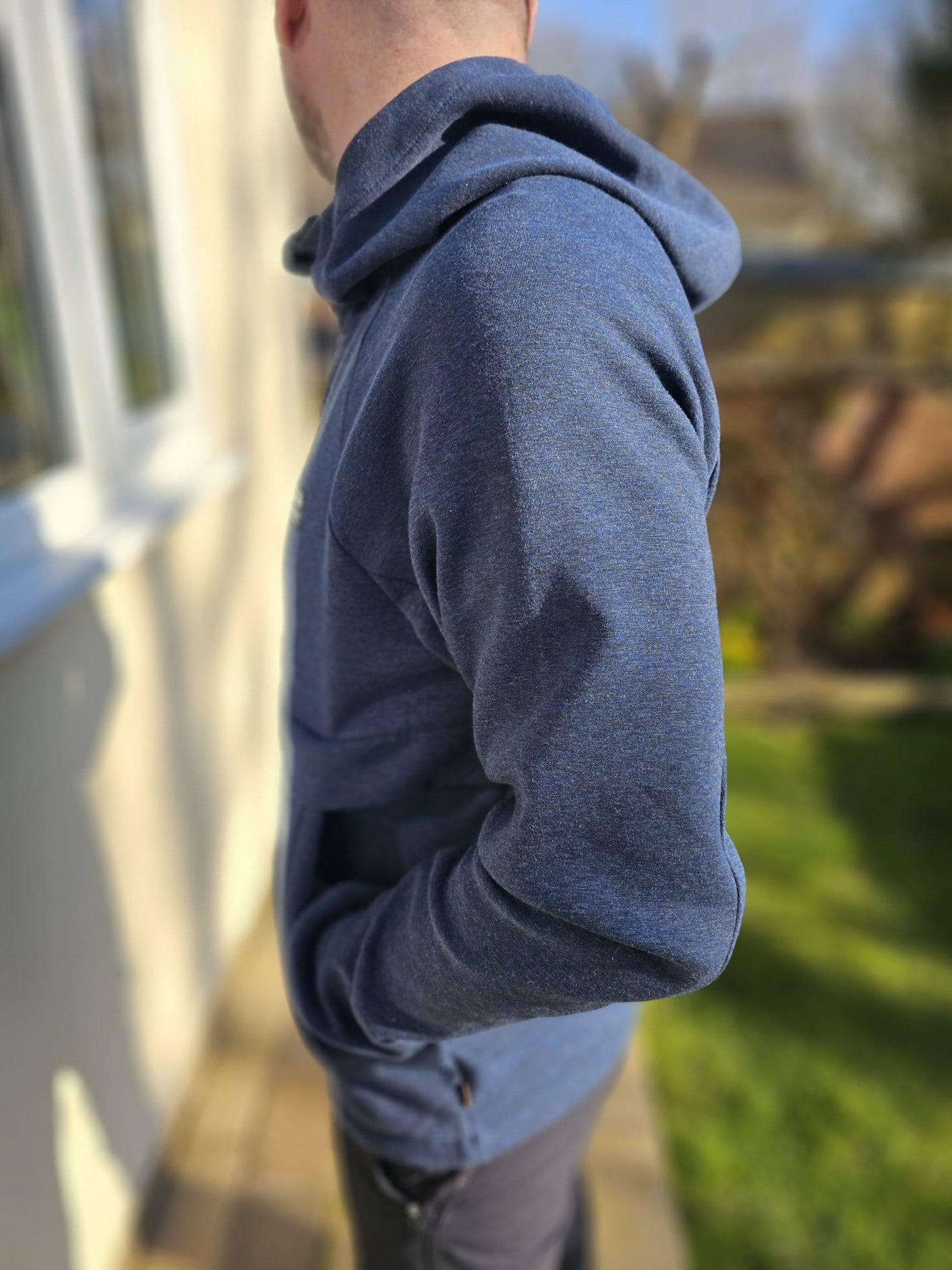 Mens Quiksilver Step Off 1/2 Zip Navy Hoodie Mens - L/Large