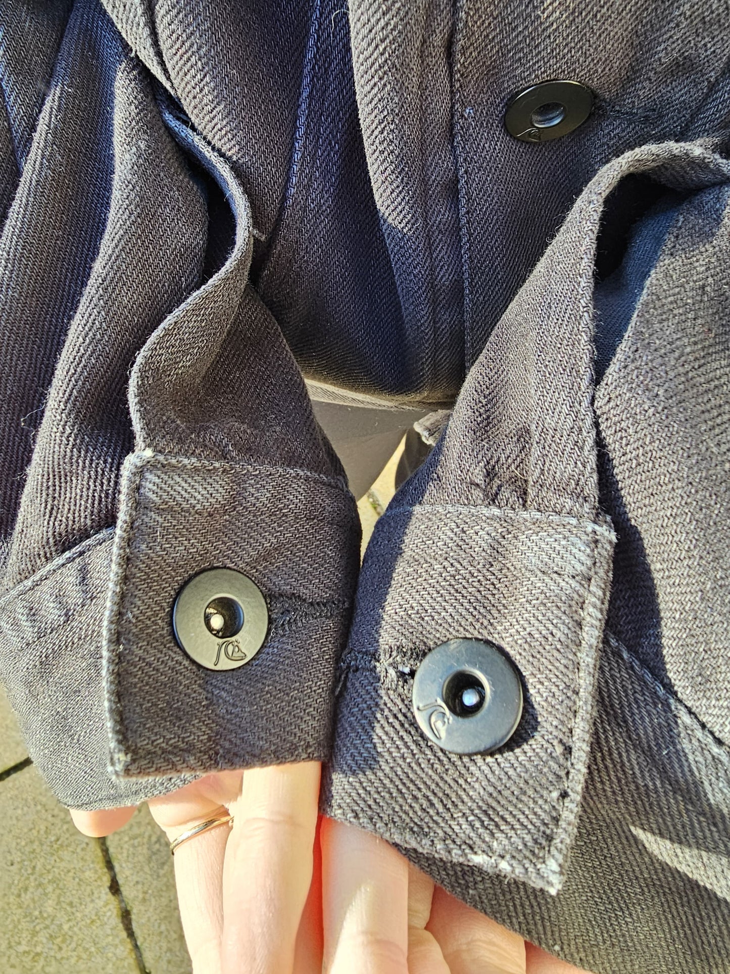 Quiksilver Black Button Up Denim Jacket - S/P/Small (M/10)