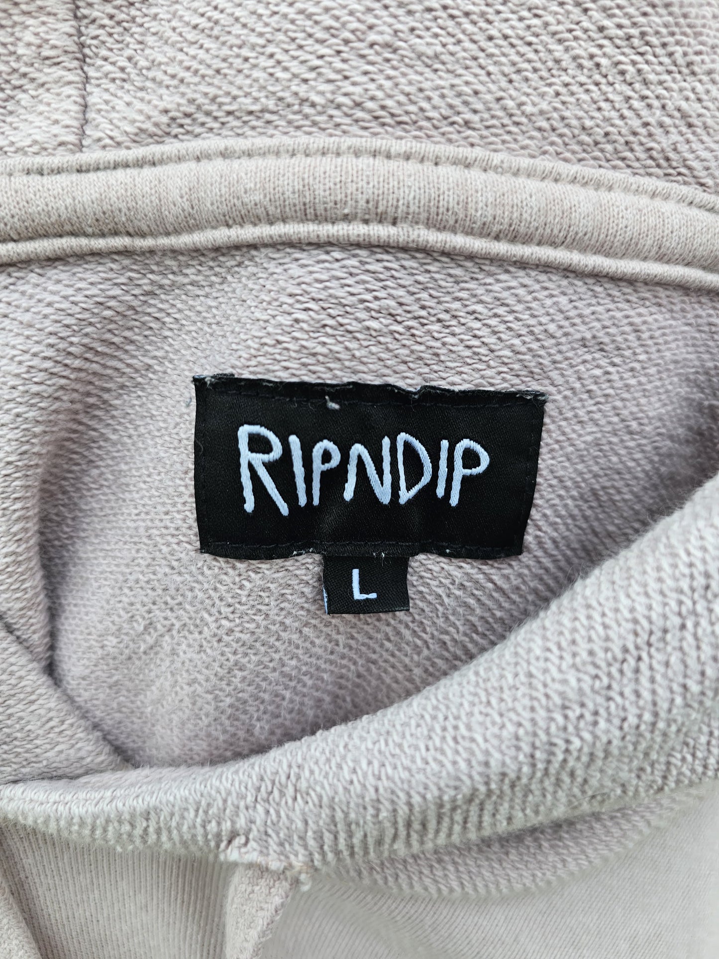 Awesome Off Pink Oversize Embroidered RipnDip Pullover Hoodie L/Large
