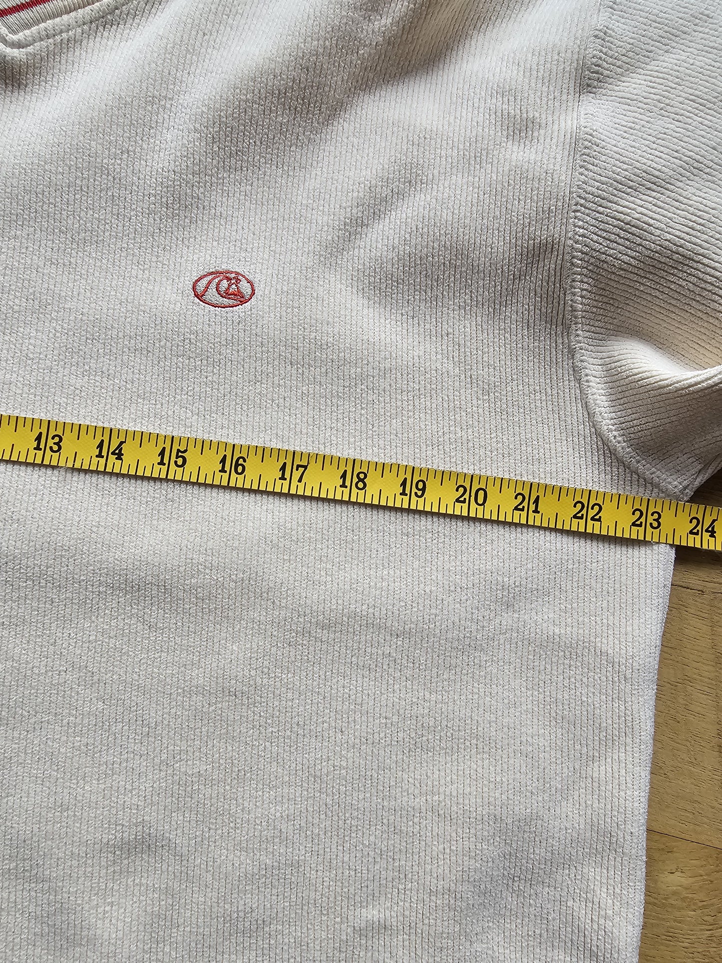 Vintage Quiksilver 90s Pullover V-Neck Jumper Sweater Sweatshirt - M/Medium L/Large