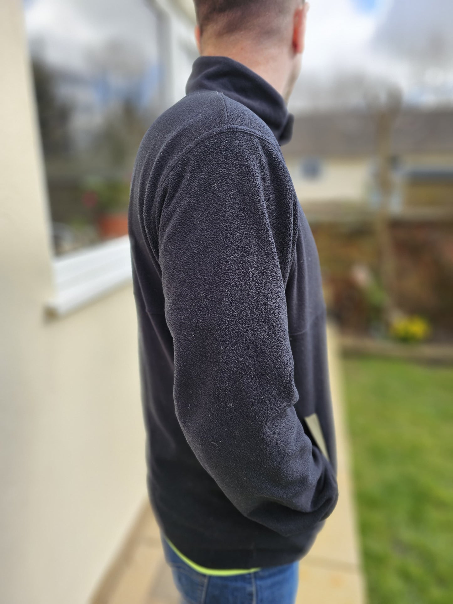 Quiksilver Pullover Fleece Jumper Button Up Ski Snowboard - L/G/G/Large**