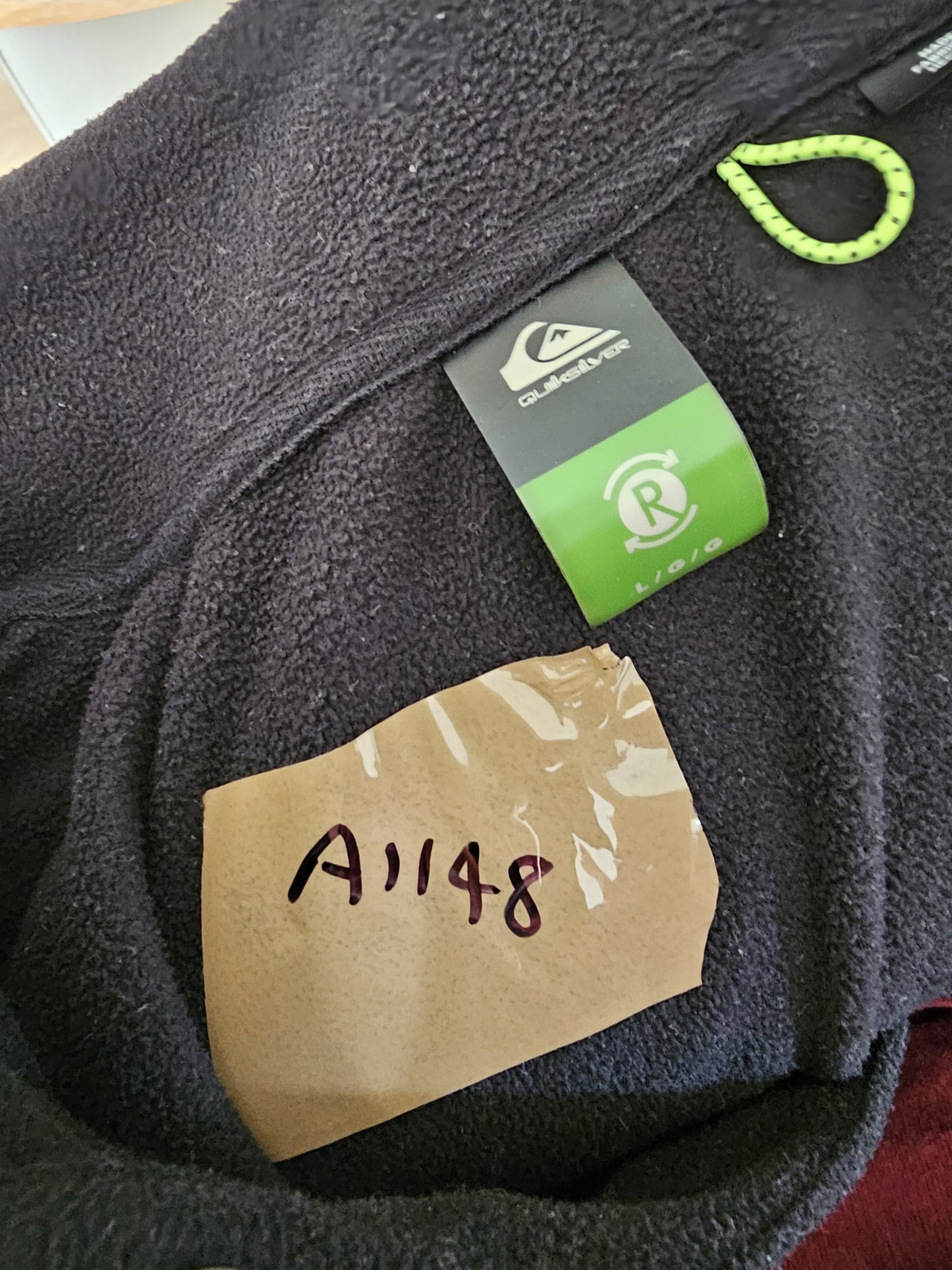 Quiksilver Pullover Fleece Jumper Button Up Ski Snowboard - L/G/G/Large**