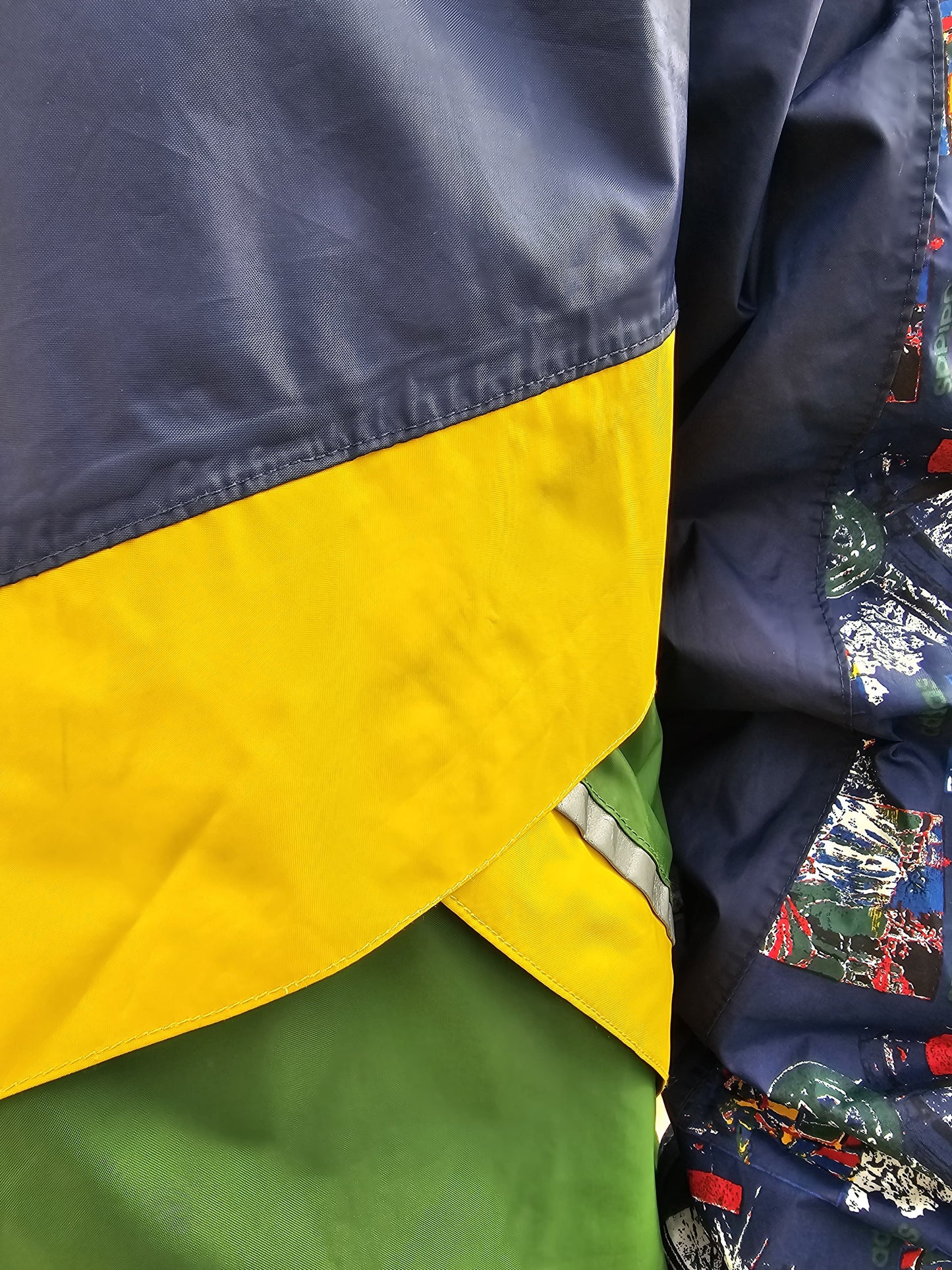 Vintage Adidas Windbreaker Jacket Packable Bum Bag 90s 46/48 XL**