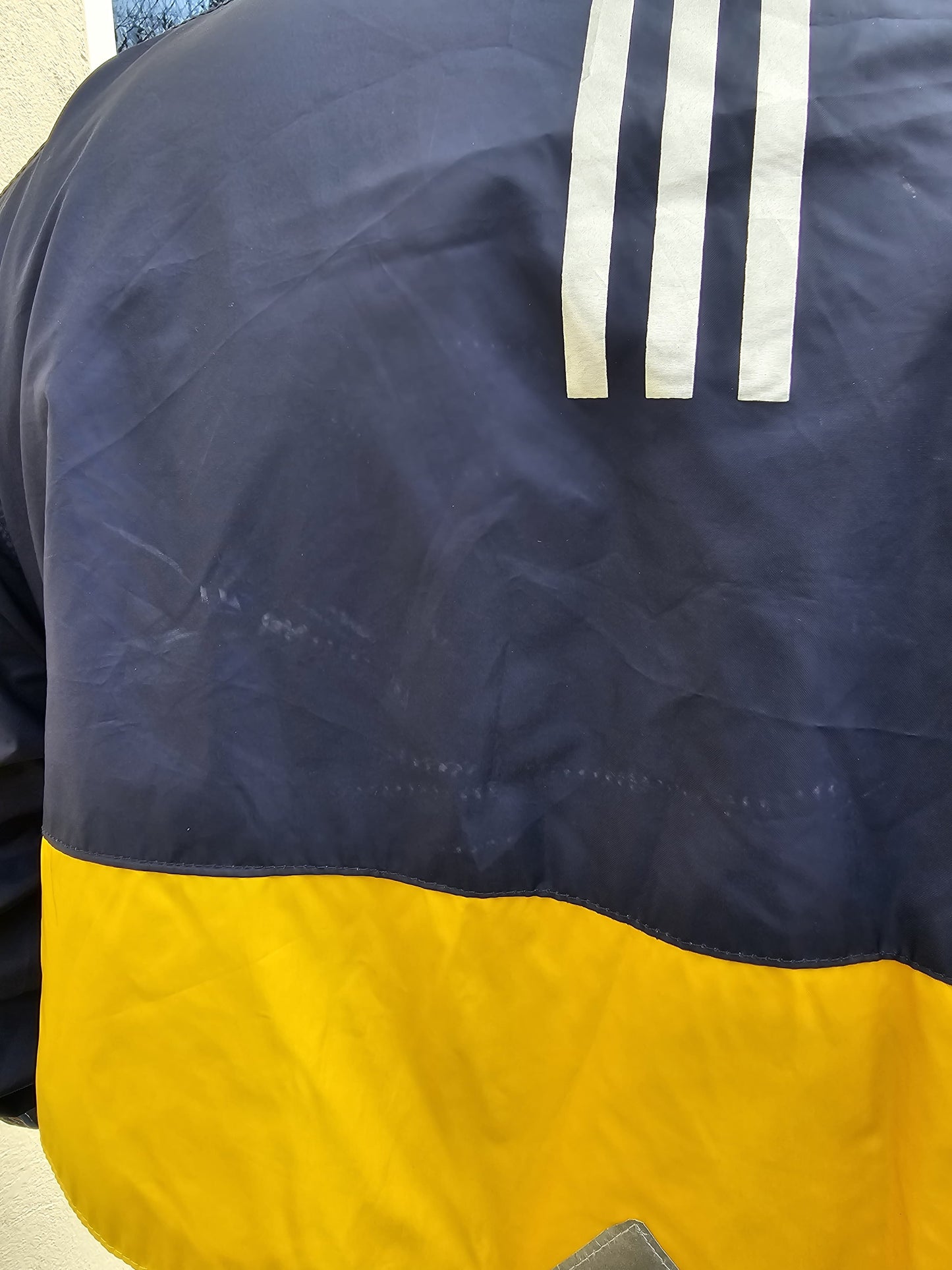 Vintage Adidas Windbreaker Jacket Packable Bum Bag 90s 46/48 XL**