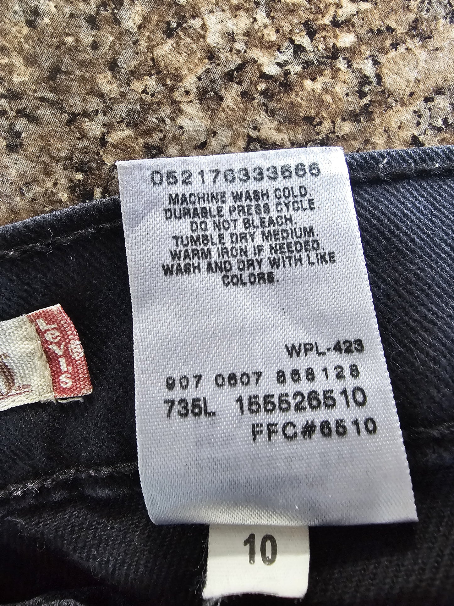 Levi's Womens Black Jeans Relaxed Boot Cut 550 Fit 12S W32/29L
