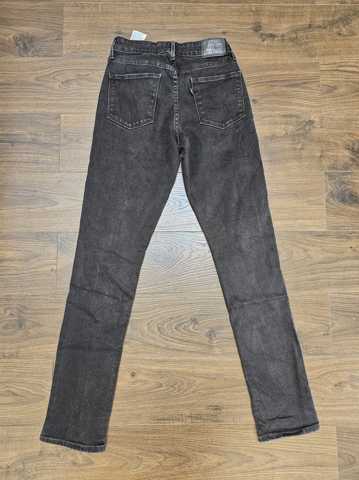 Levi's Womens Black Jeans Mid Rise Skinny Fit 4M W26/30L
