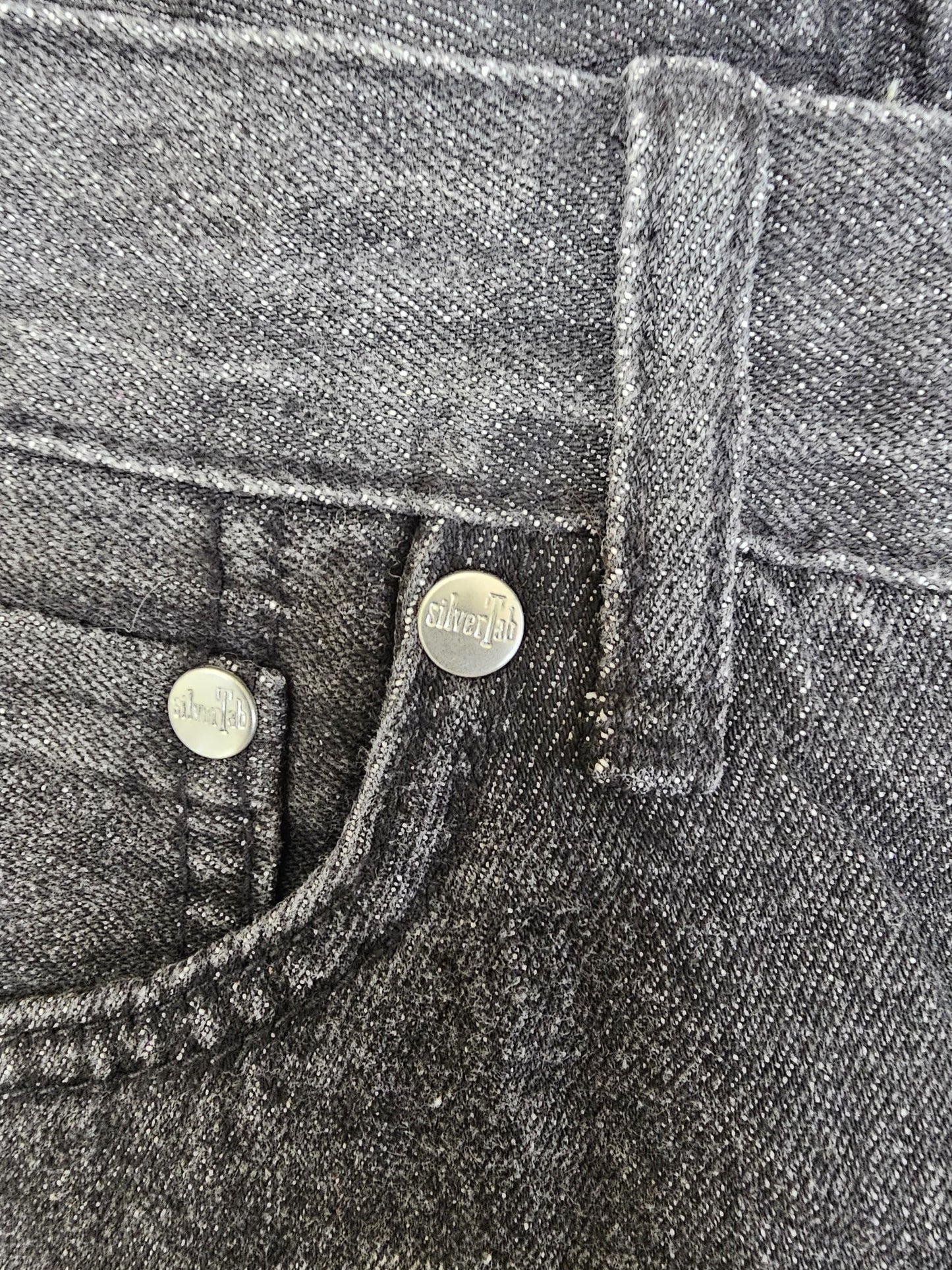 Levi's Vintage Silver Tabs Womens Black Fit 10 REG W26/25L Denim Trousers