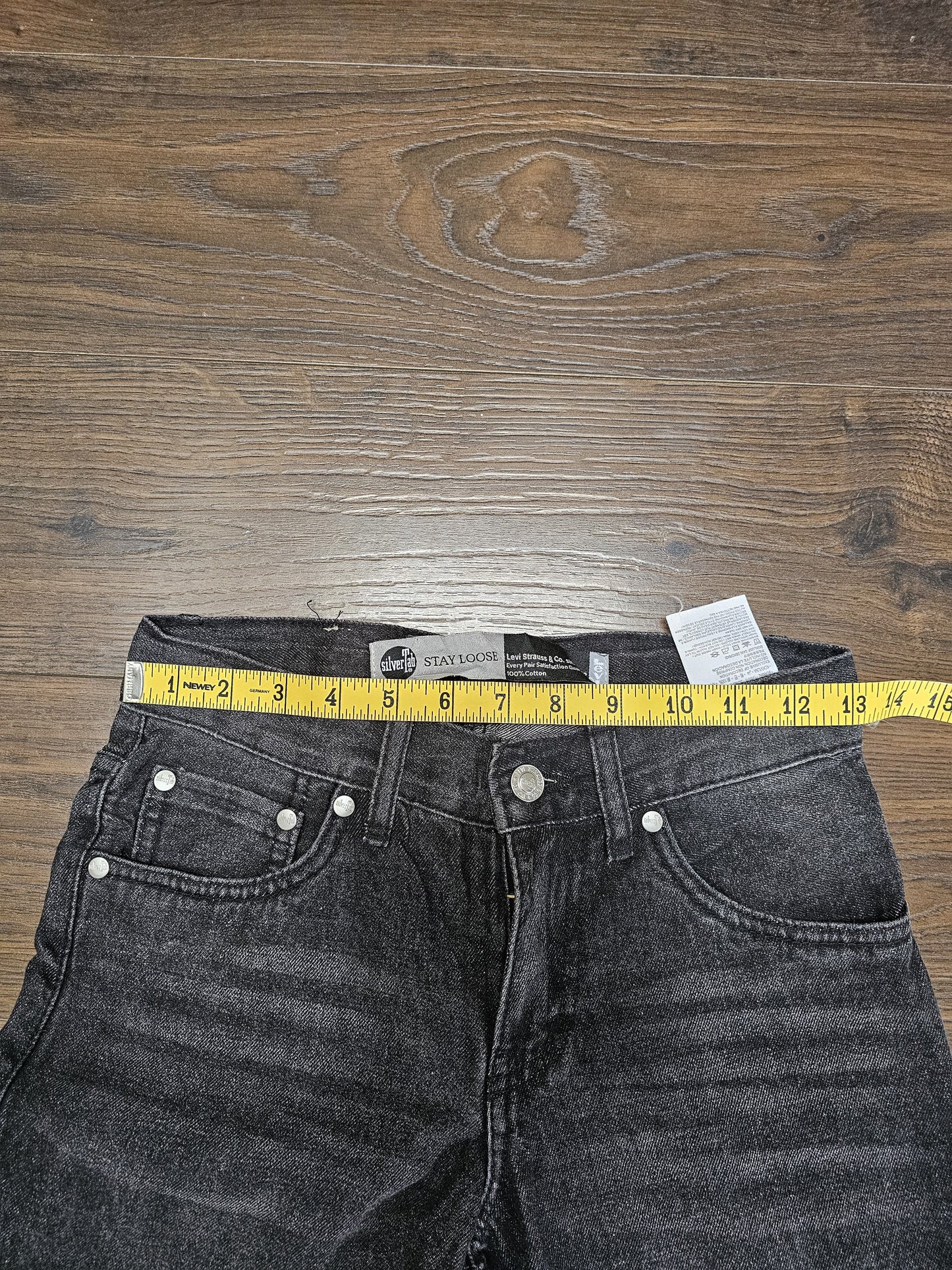 Levi's Vintage Silver Tabs Womens Black Fit 10 REG W26/25L Denim Trousers