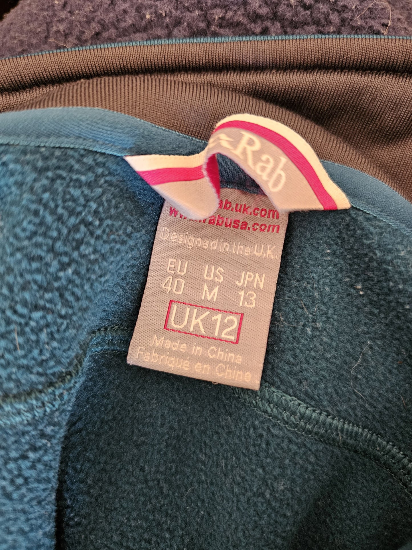 Rab Mid Layer Pullover Pull On Long Sleeve 1/2 Zip Jumper - UK 12