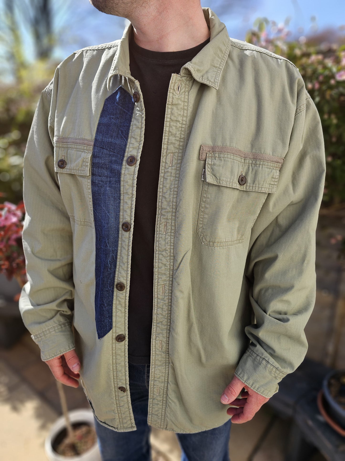 Levi's Khaki Sherpa Lined Overshirt Shacket Jacket XXXL/Extra Extra Extra Large