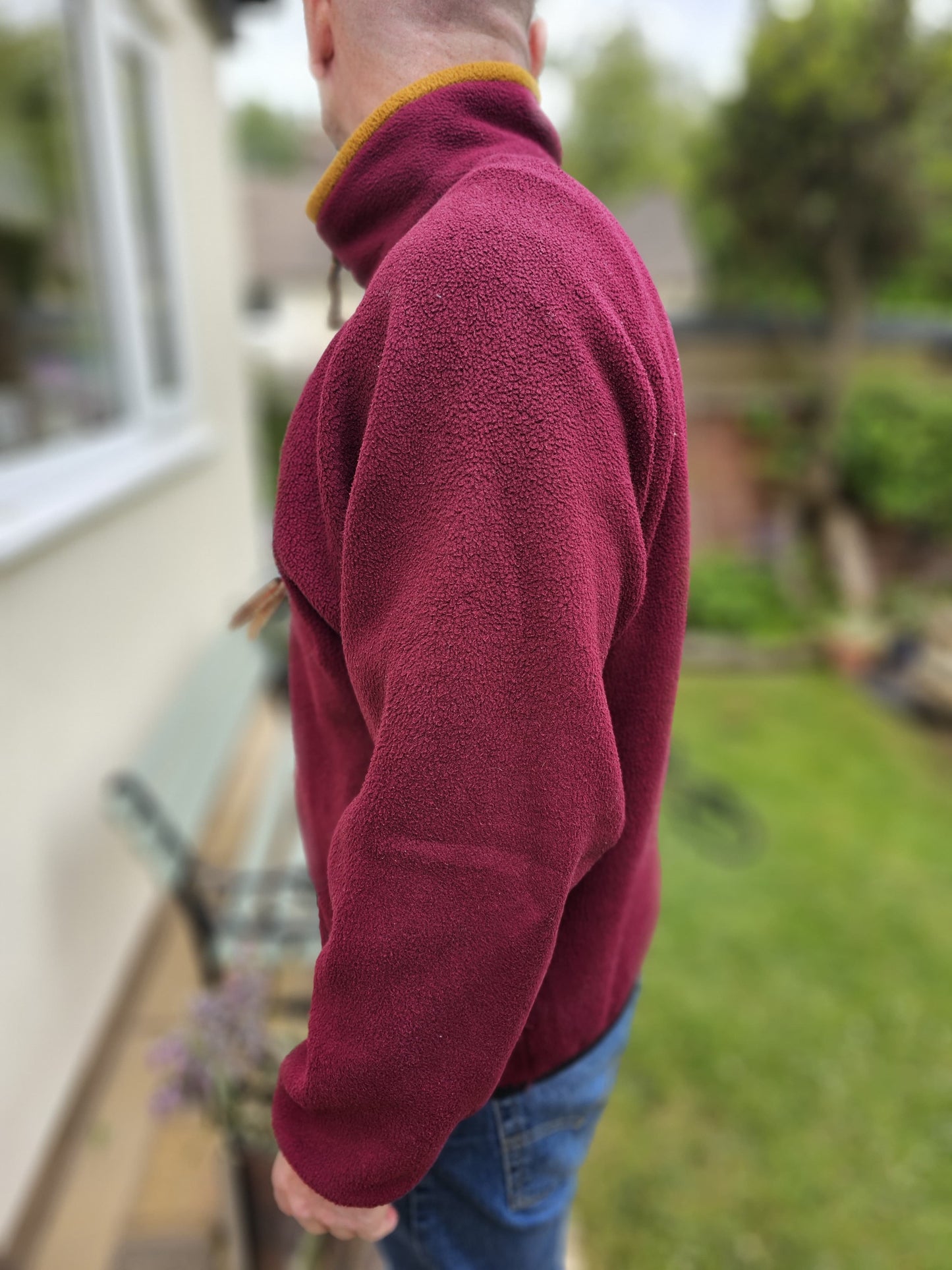 Vintage Berghaus 1/2 Zip Fleece Pullover- Burgundy - L/Large