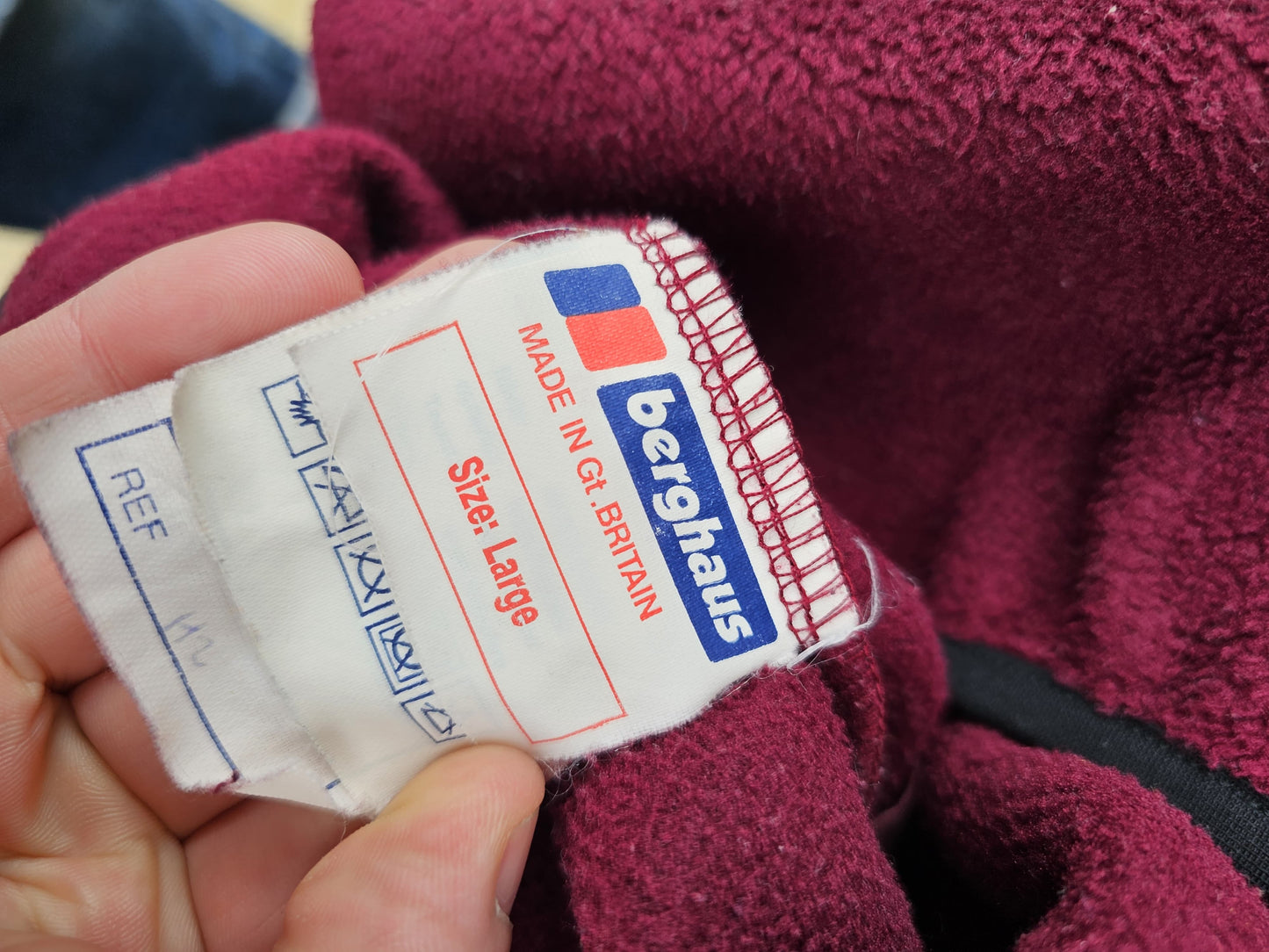 Vintage Berghaus 1/2 Zip Fleece Pullover- Burgundy - L/Large