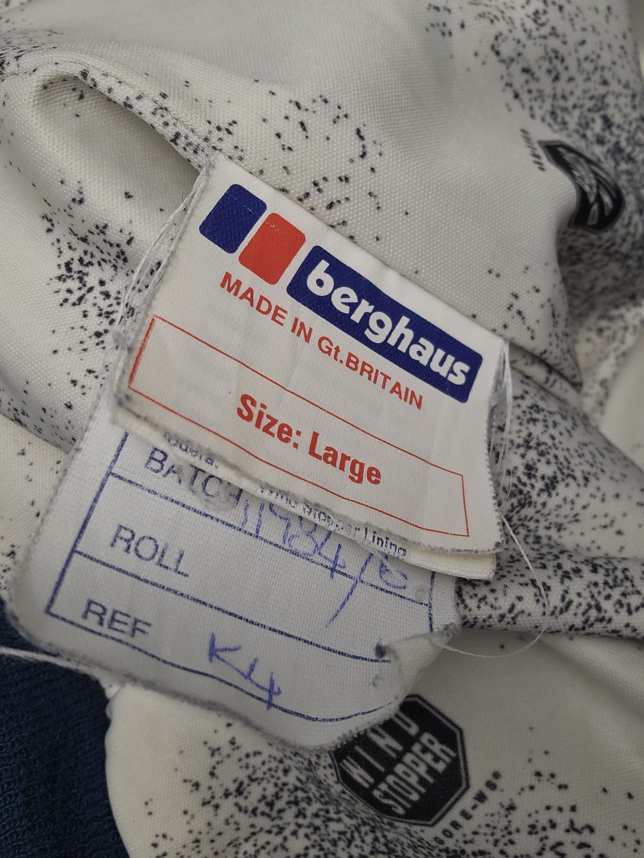 Berghaus Vintage Polartec 90's Full Zip Laventer XCT Aztec WindStopper Jacket - L/Large - Green