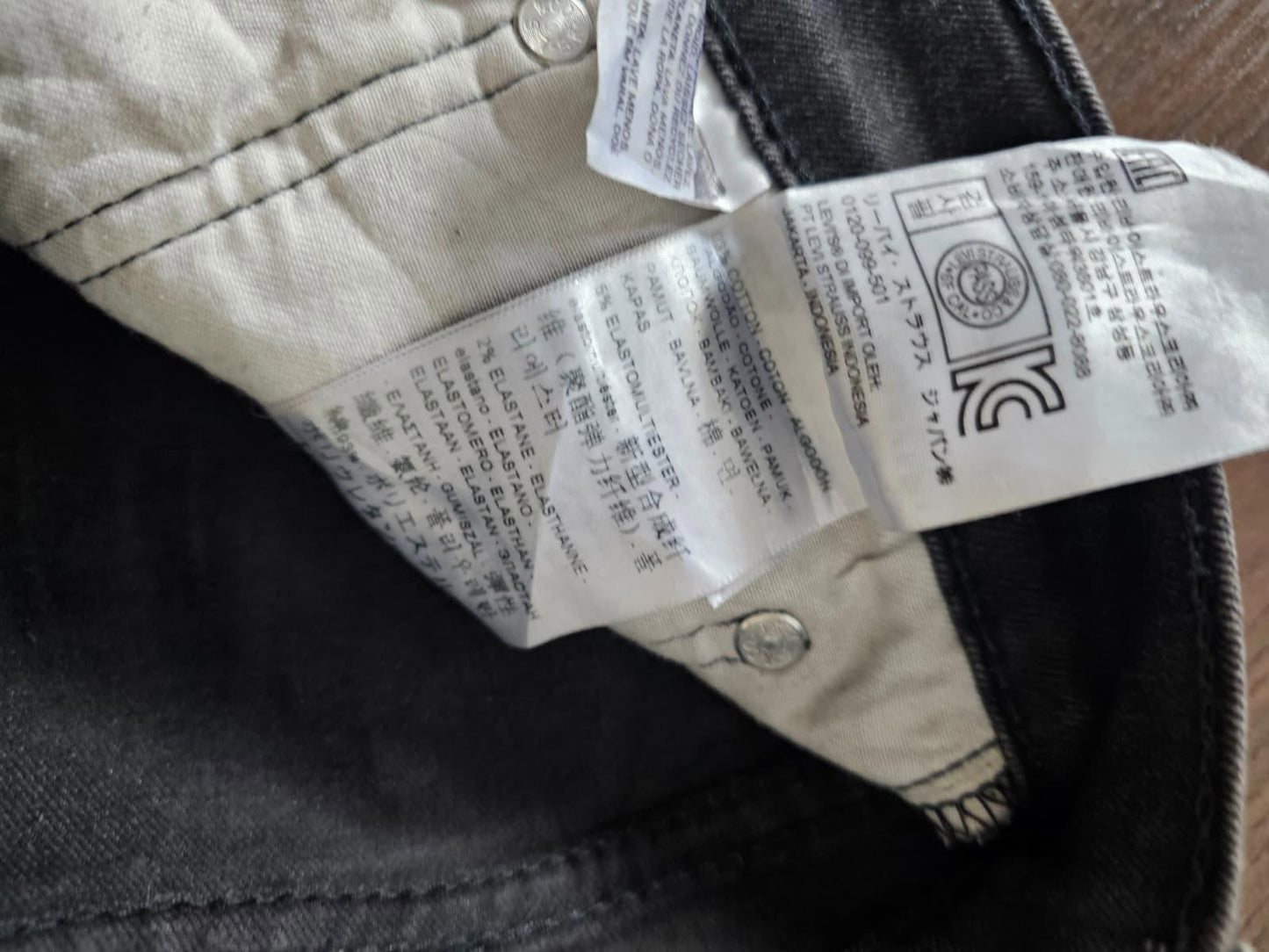 Levi's Mens Black Jeans 512 Slim Taper Fit W32/28L Denim Trousers Bottoms