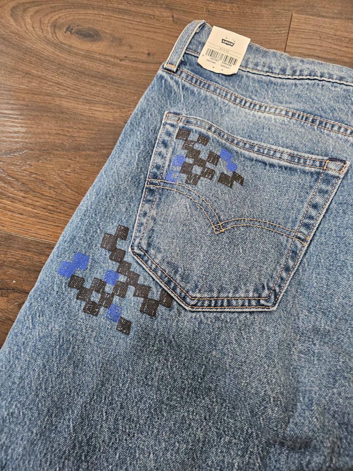 Levi's Mens Blue Jeans 512 Slim Taper Fit - 1873 W32/32L Denim Trousers Bottoms