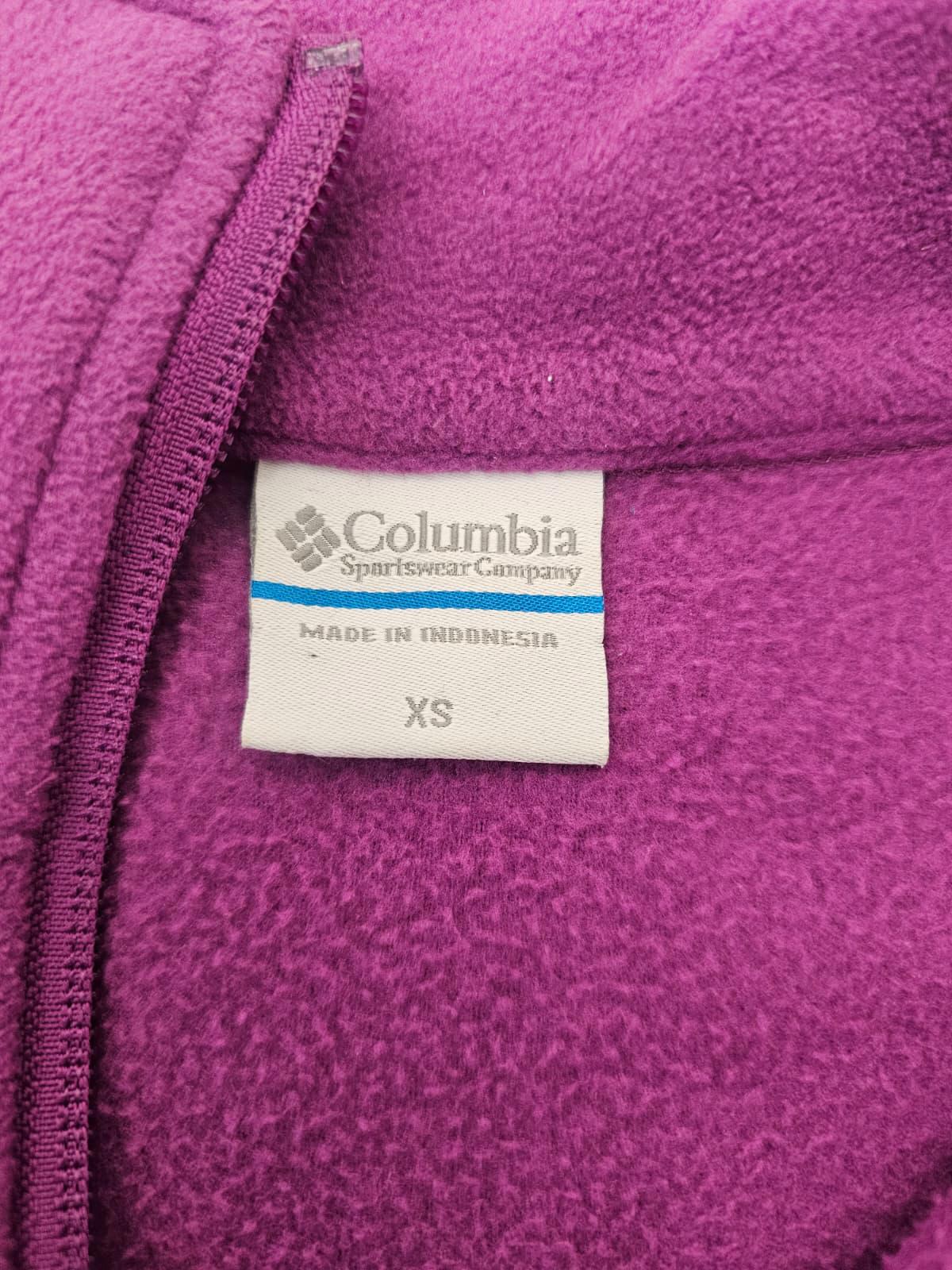 Columbia Womens Full Zip Casual/Mid Layer Fleece Jacket - XS/Extra Small -Purple