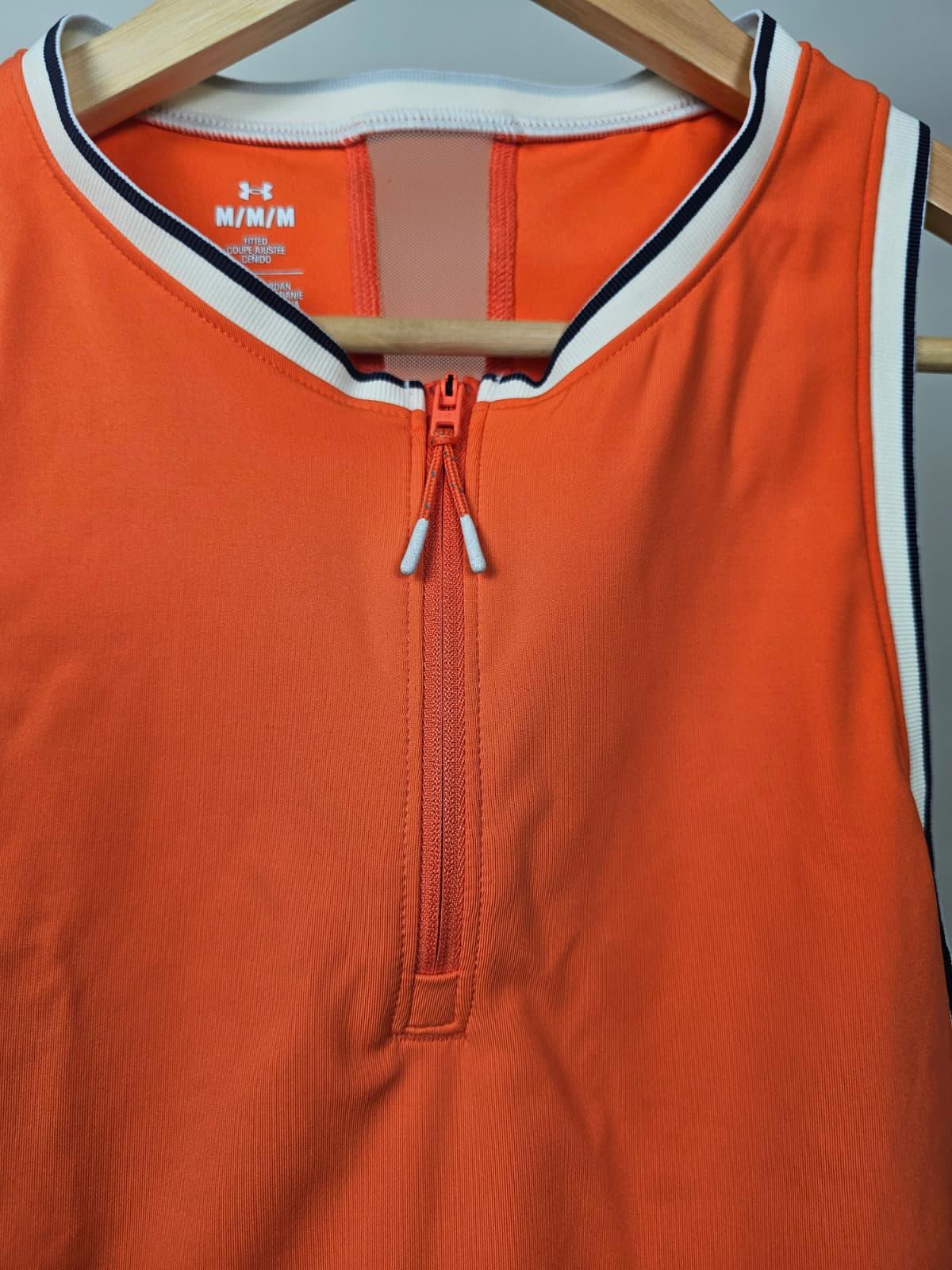 Womens Under Armour 1/2 Zip Activewear Running Casual Tank Top - M/Medium